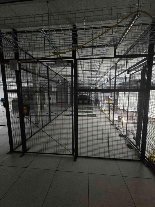 Wire Crafters 10.5x28'x9' H Four-sided Security Cage & Door Data Center