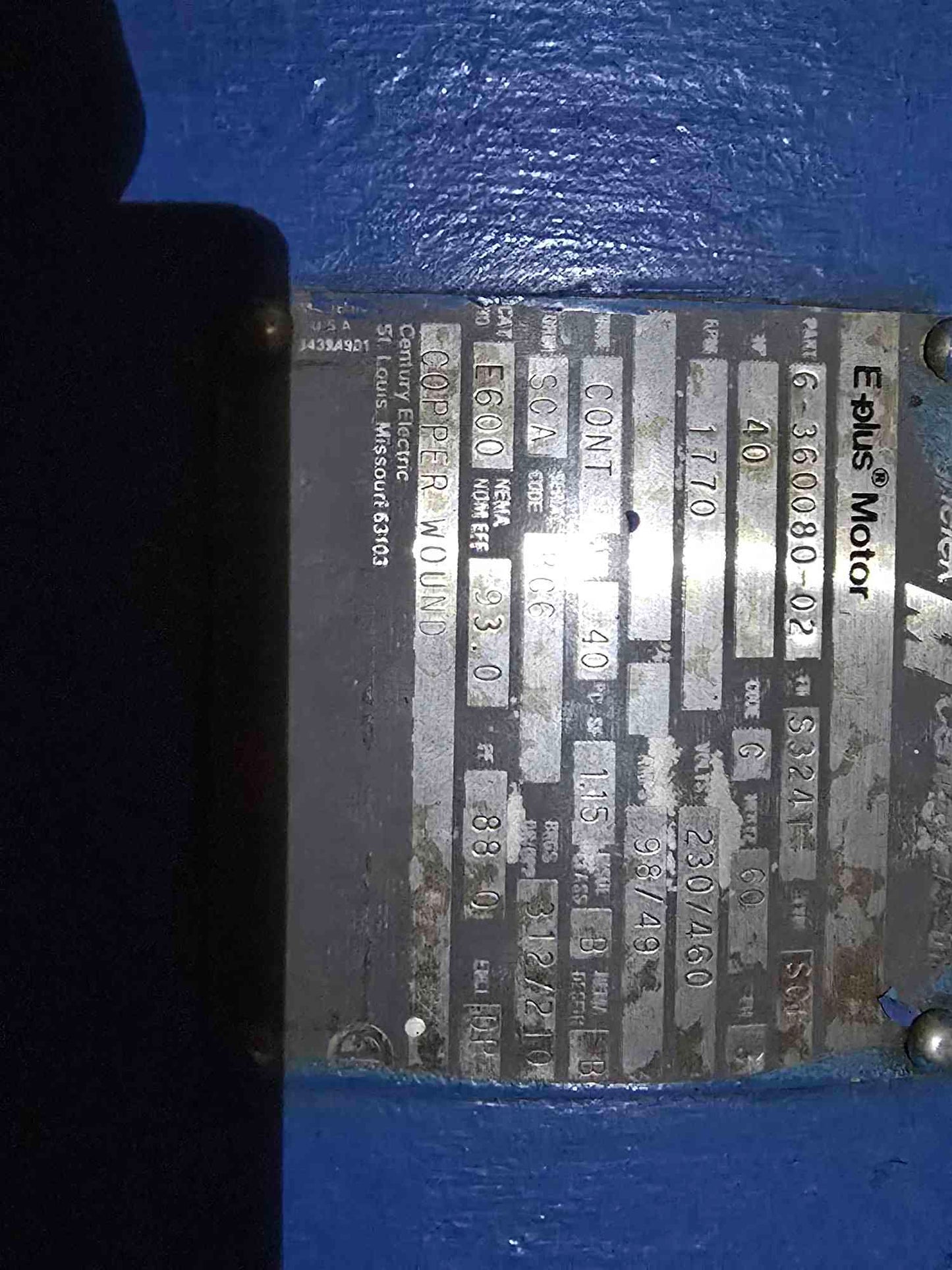 40HP Magnetek 6-360080-02 E-plus Motor 230/460V(SKU: 111503)