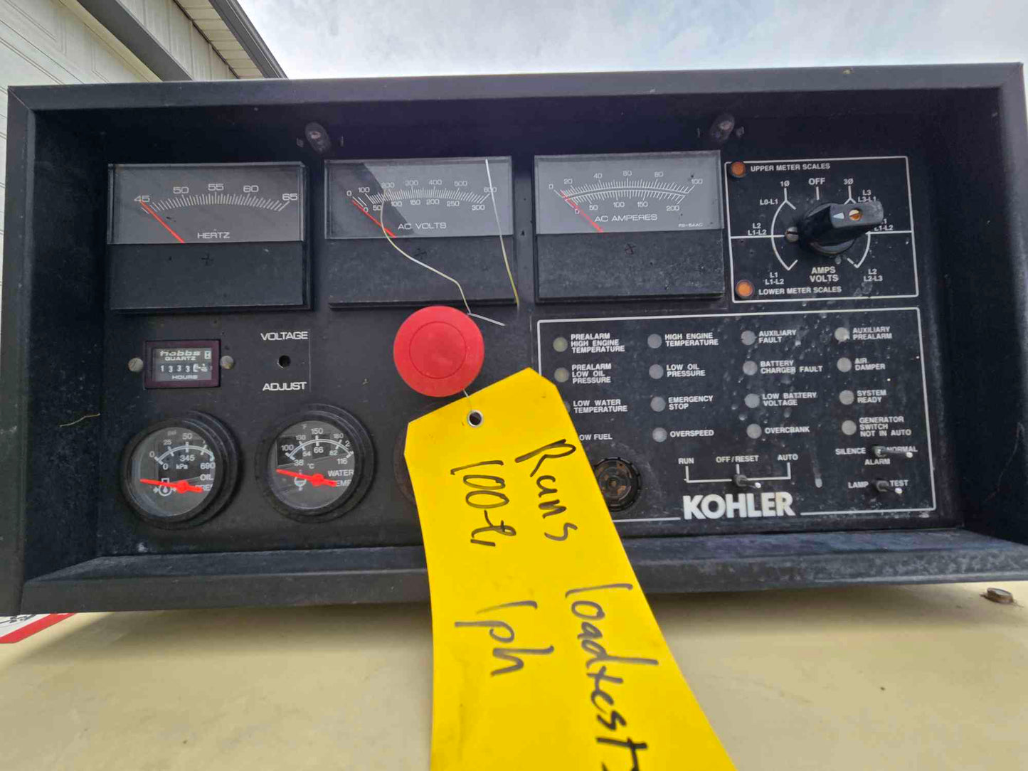 40KW 37KW Kohler 40ROZJ61 John Deere Diesel 4039 Generator 1333 Hrs '97 Tested