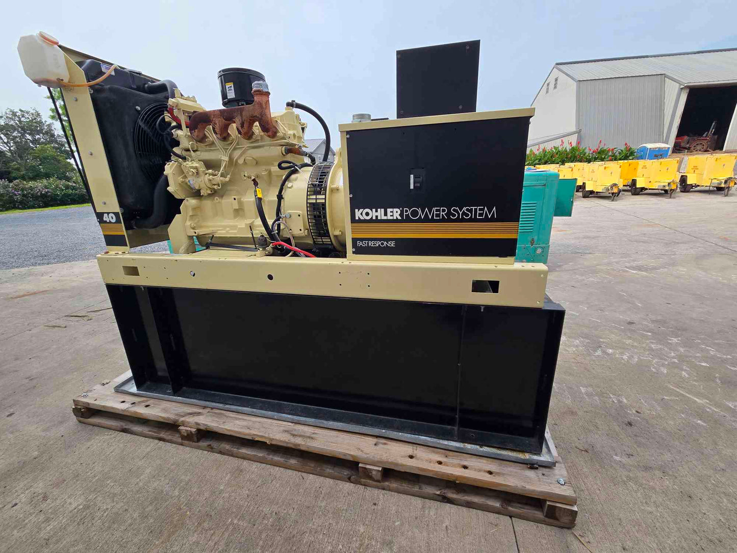 40KW 37KW Kohler 40ROZJ61 John Deere Diesel 4039 Generator 1333 Hrs '97 Tested
