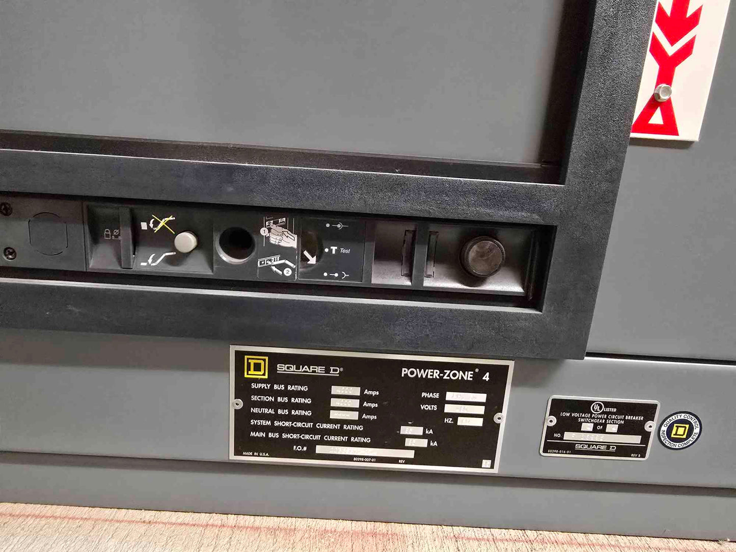 Square D Power-Zone 4 Switchgear 4000A Main NW40H2 & 8x NW16H2 1600A Breakers - Cell 3