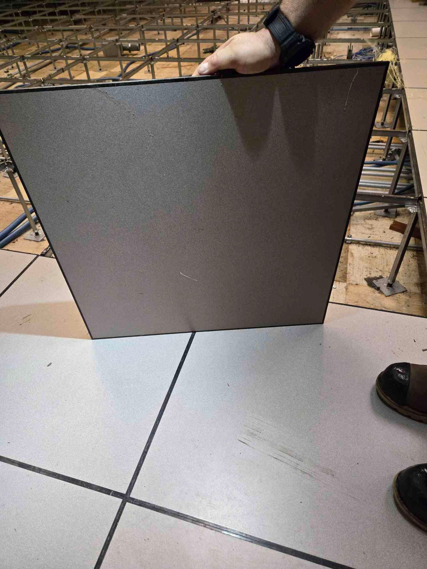 2 x2 Grey Raised Floor Tiles Tate
