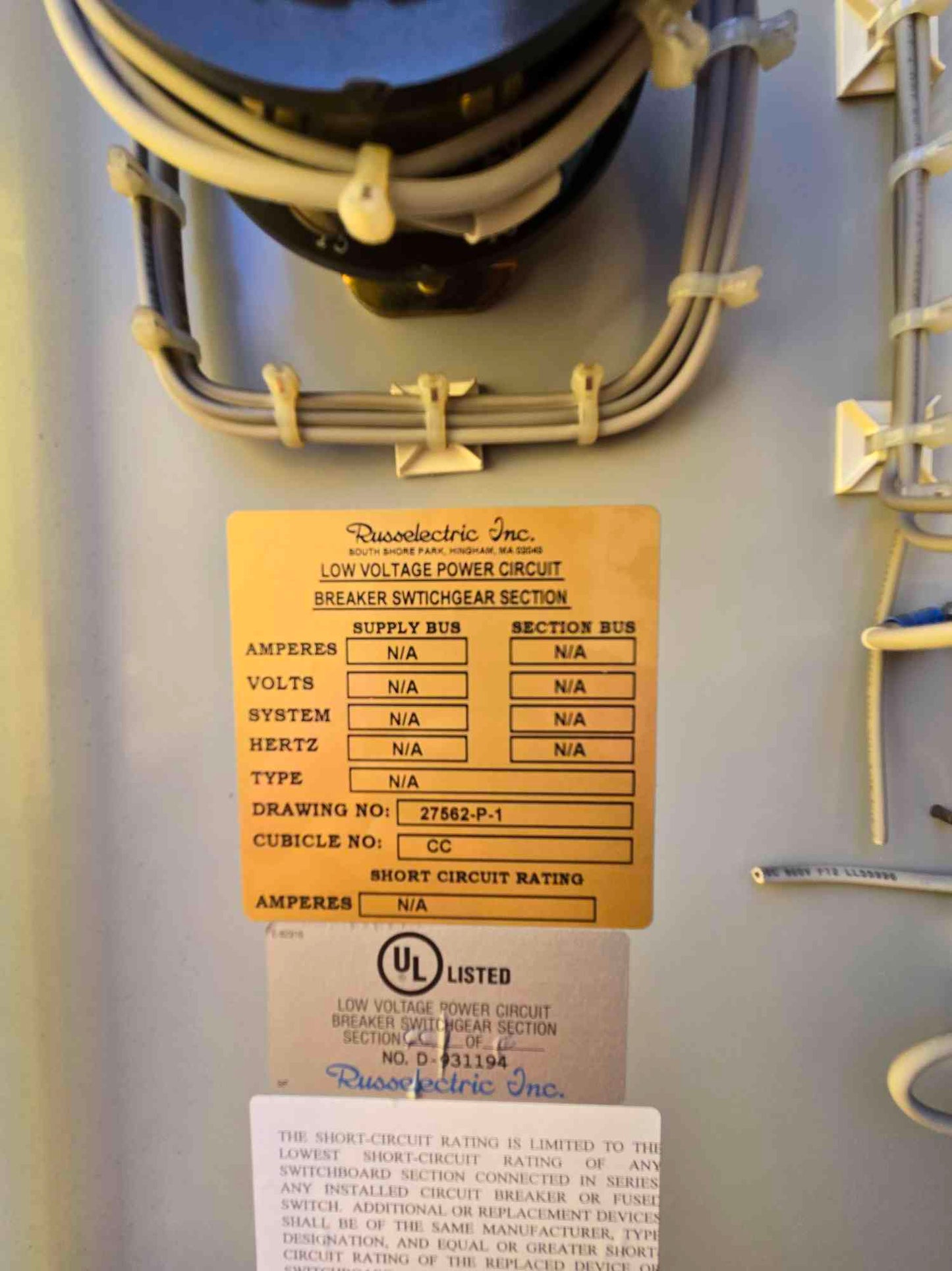 4000A Russelectric Master Control Cubicle 277/480 3 Phase Switchgear