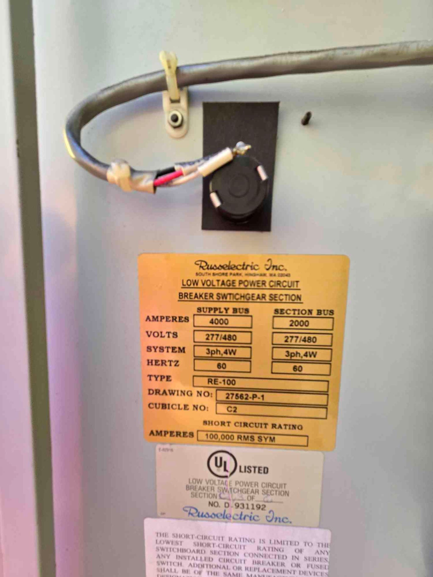 4000A Russelectric Master Control Cubicle 277/480 3 Phase Switchgear