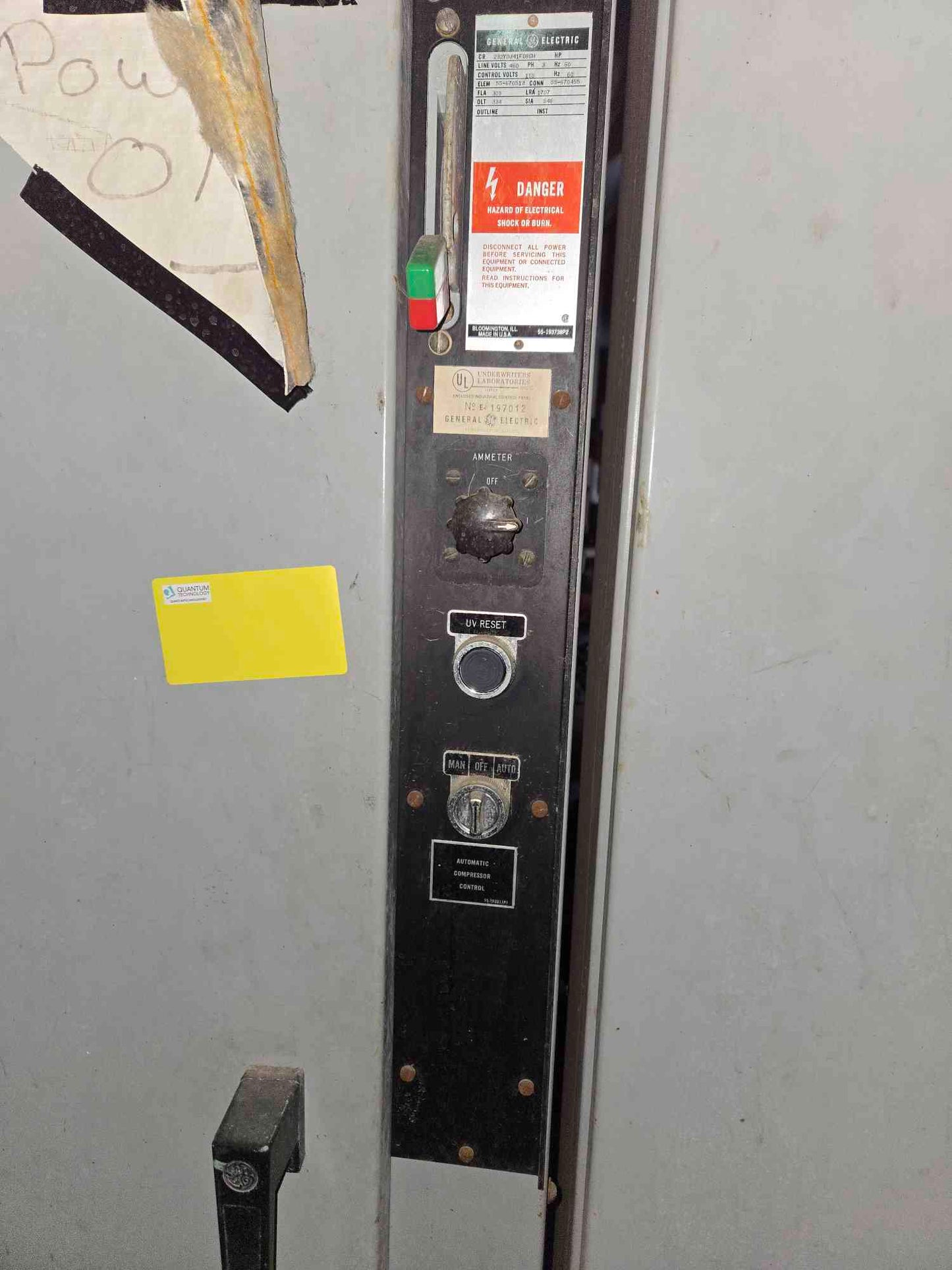 GE 232YDJ41F9BCH Automatic Compressor Control 460V 3PH 400A Breaker & Relays (SKU: 111439)
