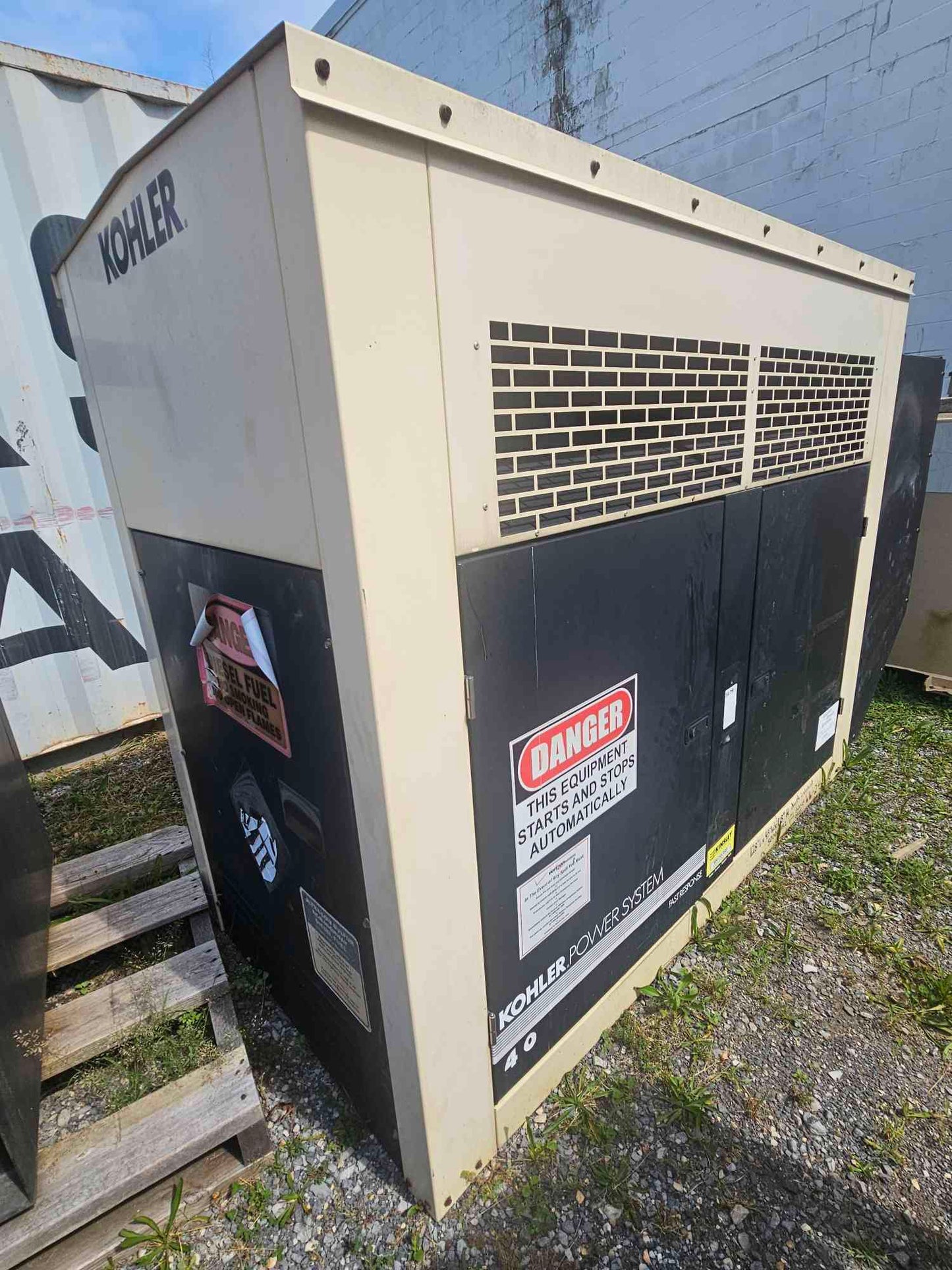 Kohler 40 kW Generator Sound Attenuated Enclosure Housing Shell