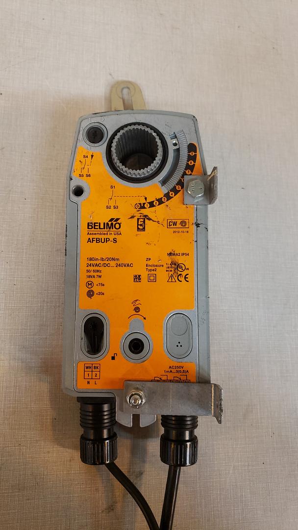 *Pickup Only* Lot of 2 Belimo AFBUP-S Actuator, 180in-lb 20Nm, Spring Return, AC 24-240 V / DC 24-125 V(S6LLST8130)
