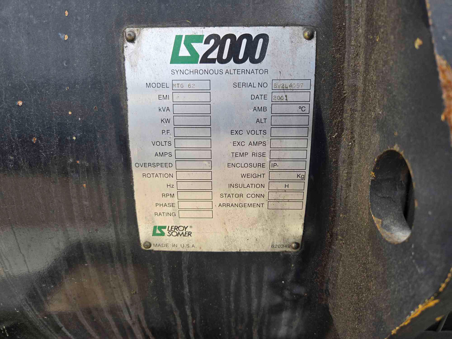 750KW Mitsubishi V12 Generator AS-IS Not Working See Photos-17522