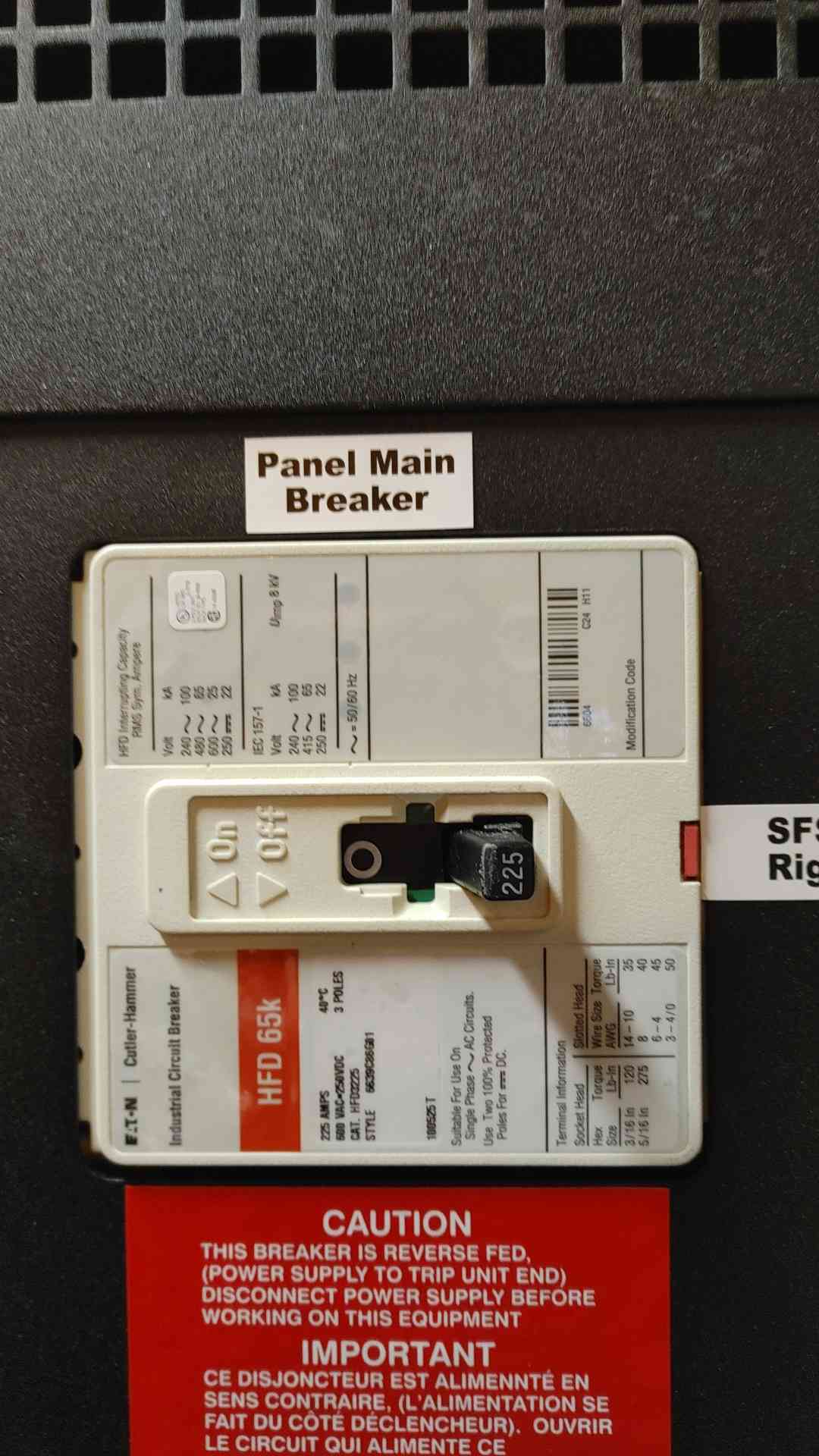 150KVA Eaton PDU-A 480V x 208/120 3PH 4W EE083SXX12 '11(104592)