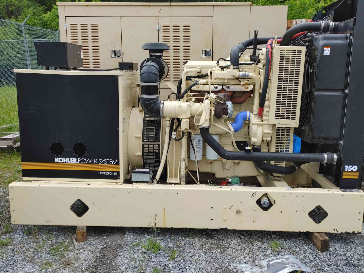 150KW 137KW Kohler Generator 150RZD 120/240v Nat Gas LP 937 Hrs TESTED