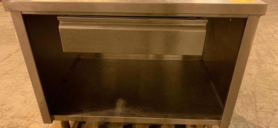 42x30x40 Stainless Cafeteria Prep Counter Backsplash & Drawer(S6LLST6309)