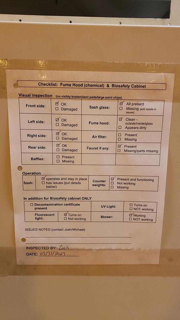 NUAIRE Biosafety A2 Virology Cabinet BSC Hood NU-S425-600(S6LLST11411)