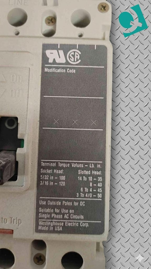 Reliable Westinghouse HMCP007C0C 7-Amp 3-Pole Motor Circuit Protector - Series C
