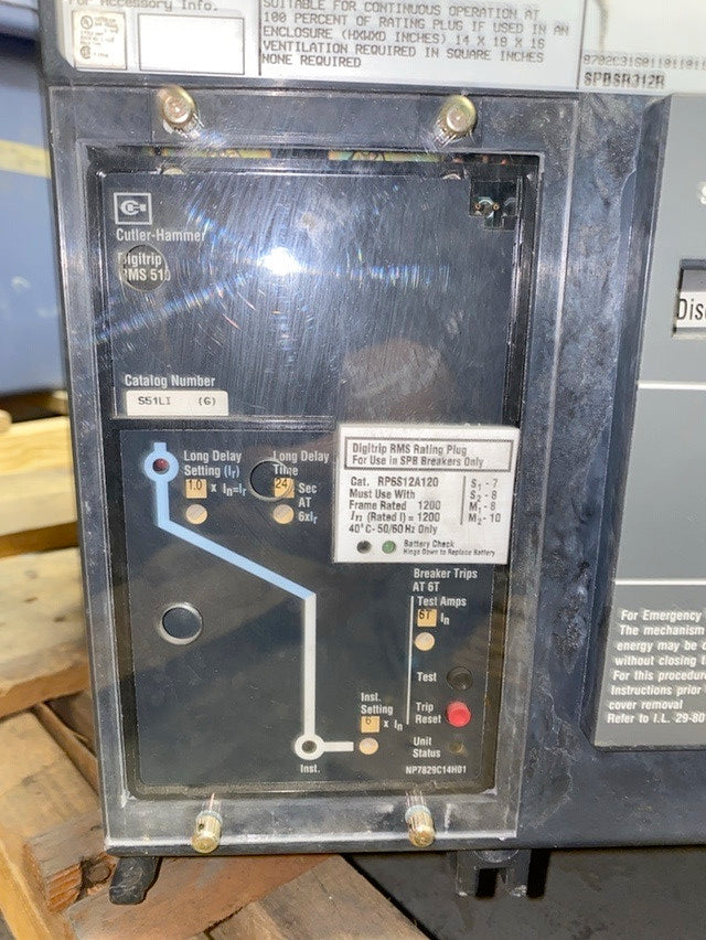 CUTLER HAMMER SPB 65 1200A Circuit Breaker (S6LLST1571)