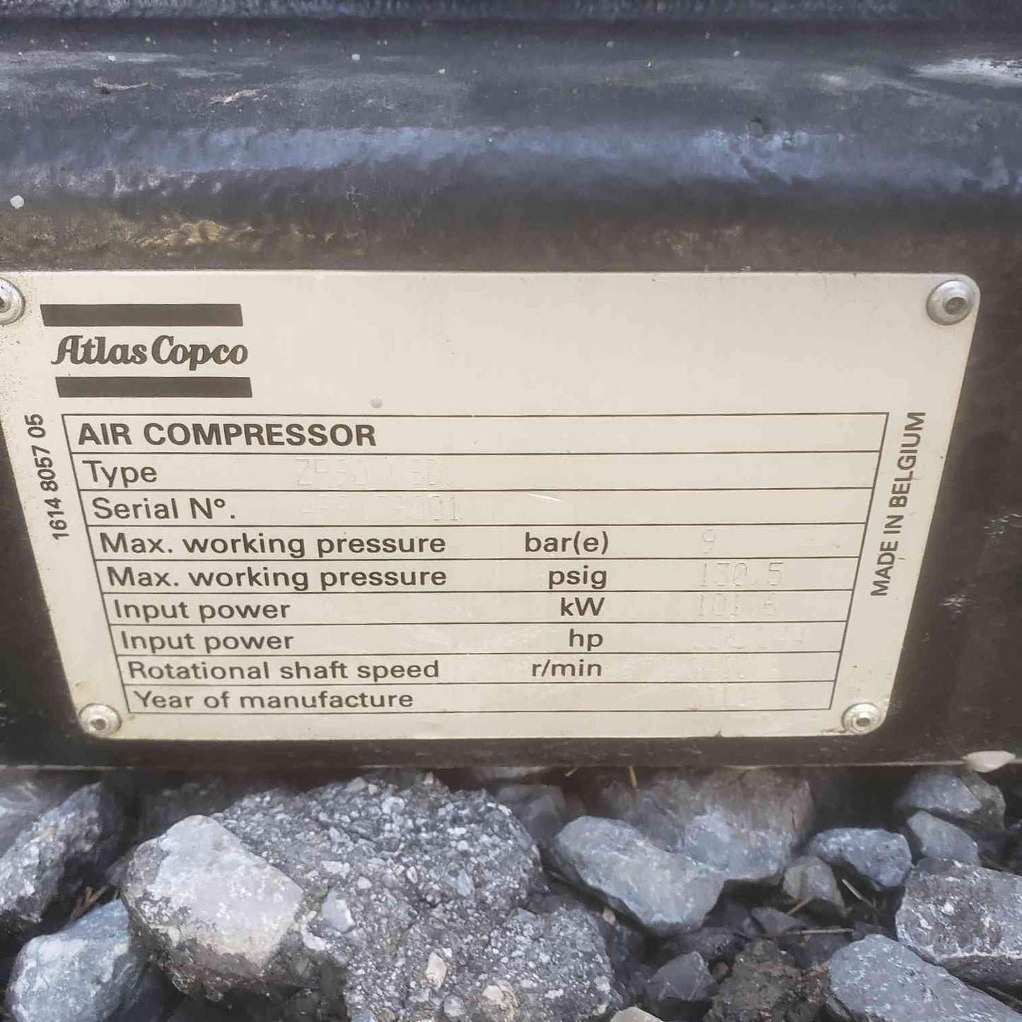 Atlas Copco ZR90 VSD Oil-Free Rotary Screw Air Compressor 2012
