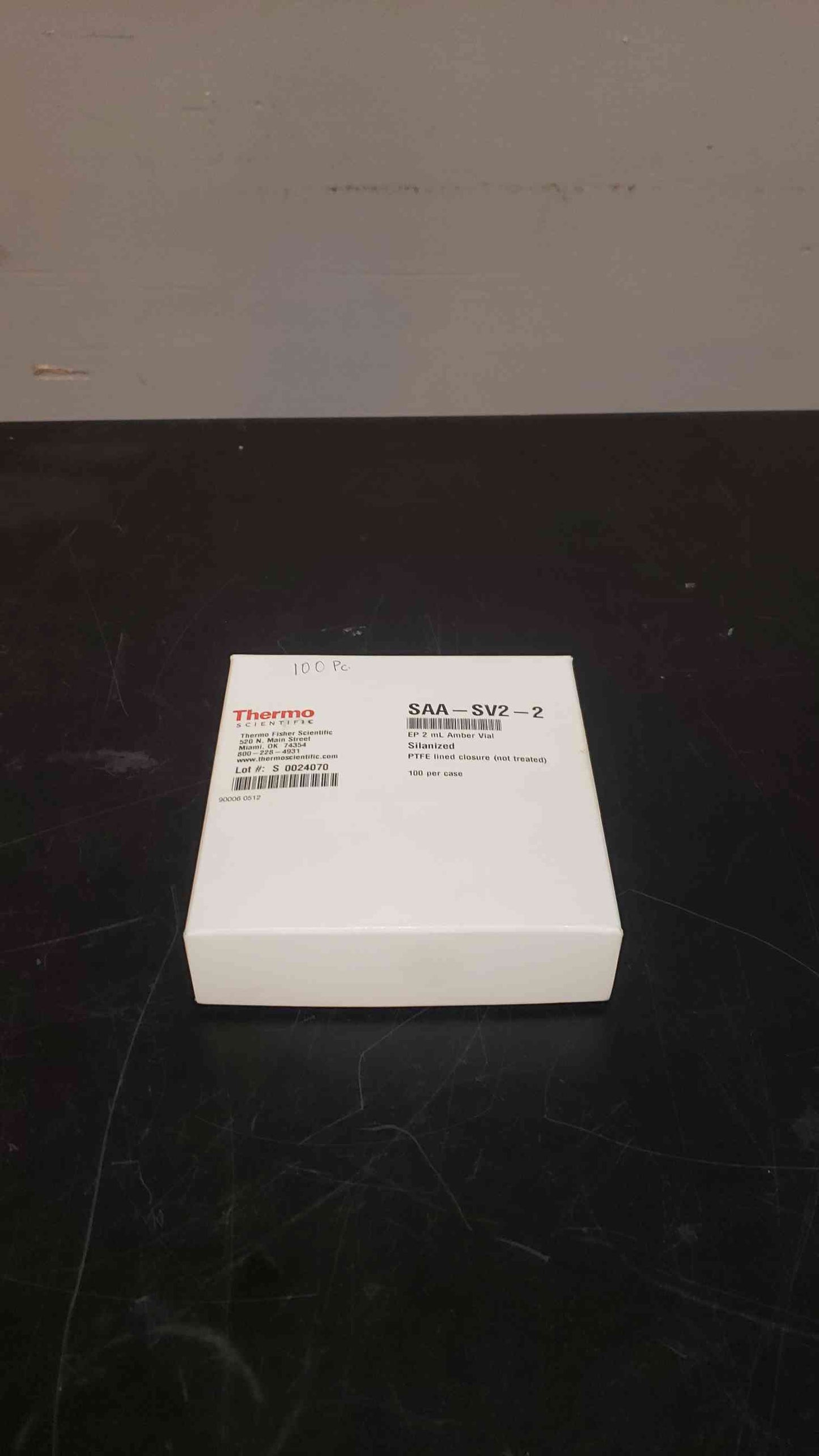 Lot of 100 Thermo Scientific EP 2 mL Amber Vial (SKU: 4401AA)