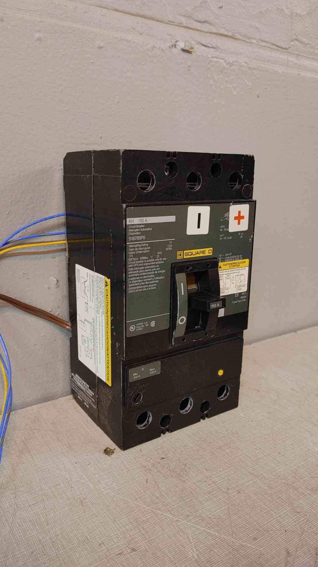 Square D 150A 3 Pole Circuit Breaker 500VDC 20KA 516785P6(104730)