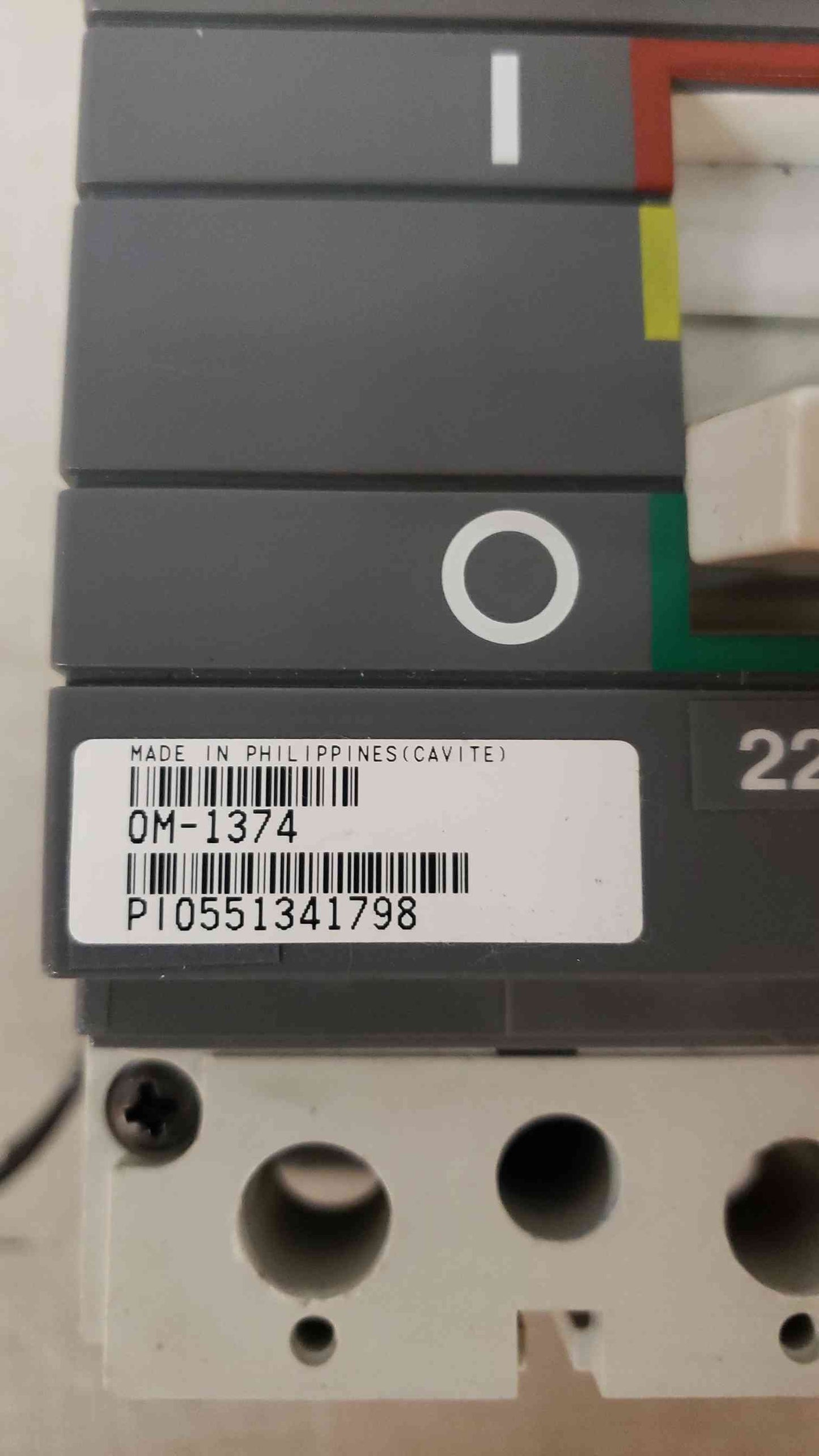 ABB SACE S3 225A 3 Pole Breaker OM-1374(104774)