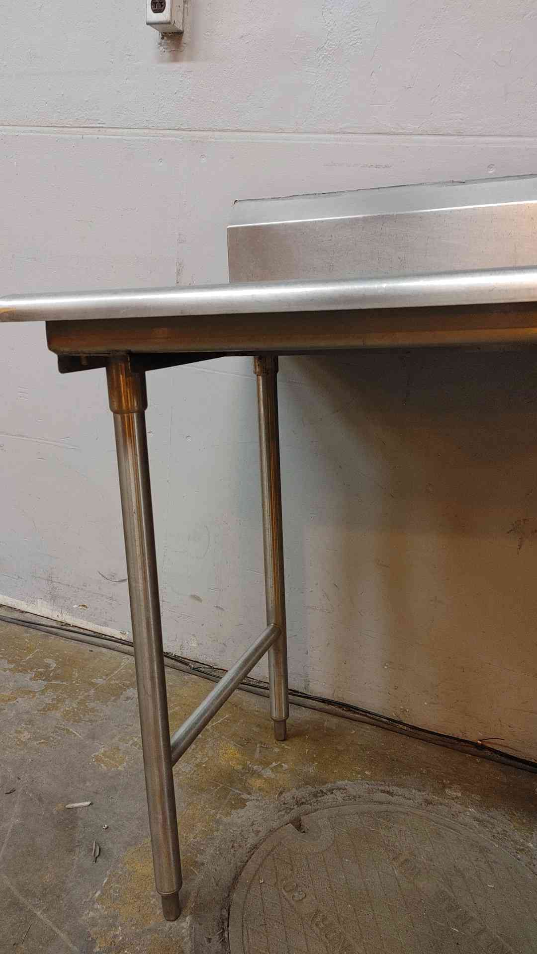 Stainless Steel Cafeteria End Table, Wall Mount