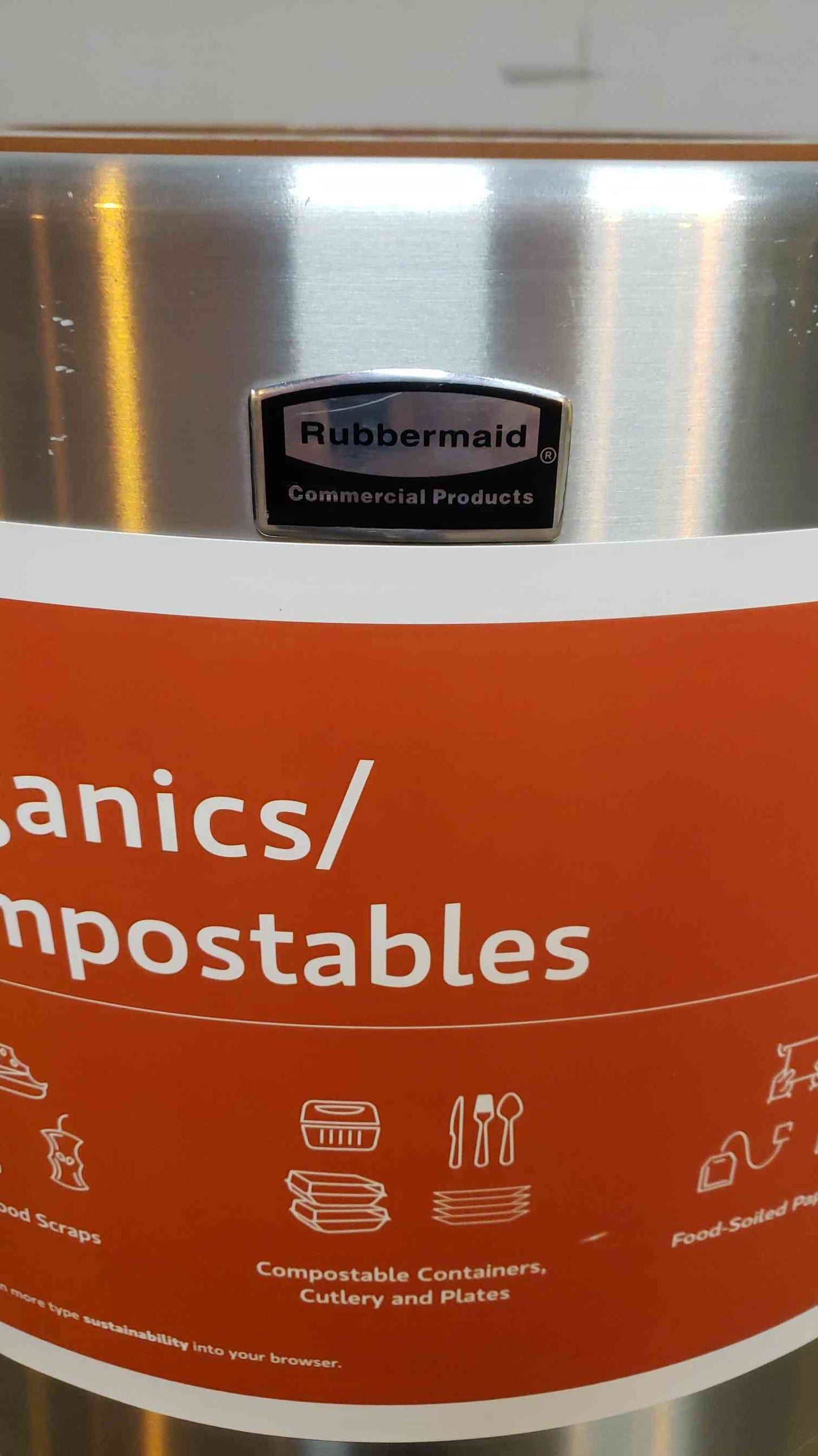 Rubbermaid Stainless Steel Trash Can (SKU: 106783)