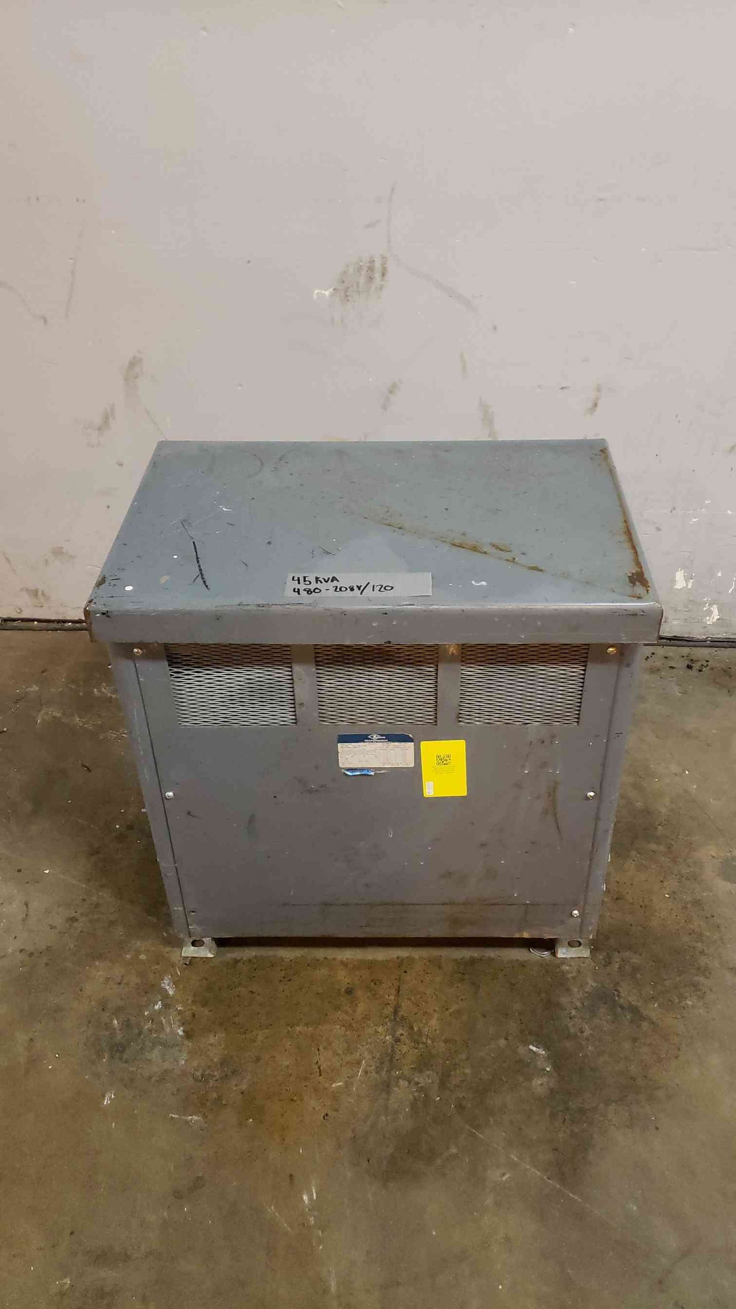 Zinsco 45KVA 480-208Y/120 3PH Dry Transformer 452-415-7H (SKU: 106907)