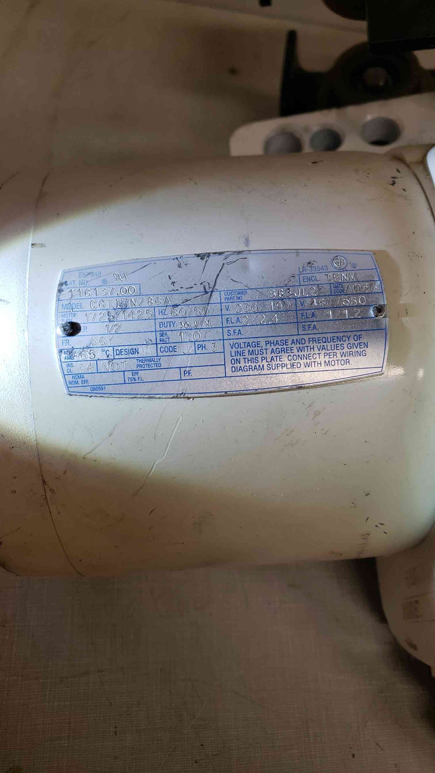 Coffing 1/2 Ton 3PH 460/380 Electric Hoist ELC1016 3 (SKU: 106987)