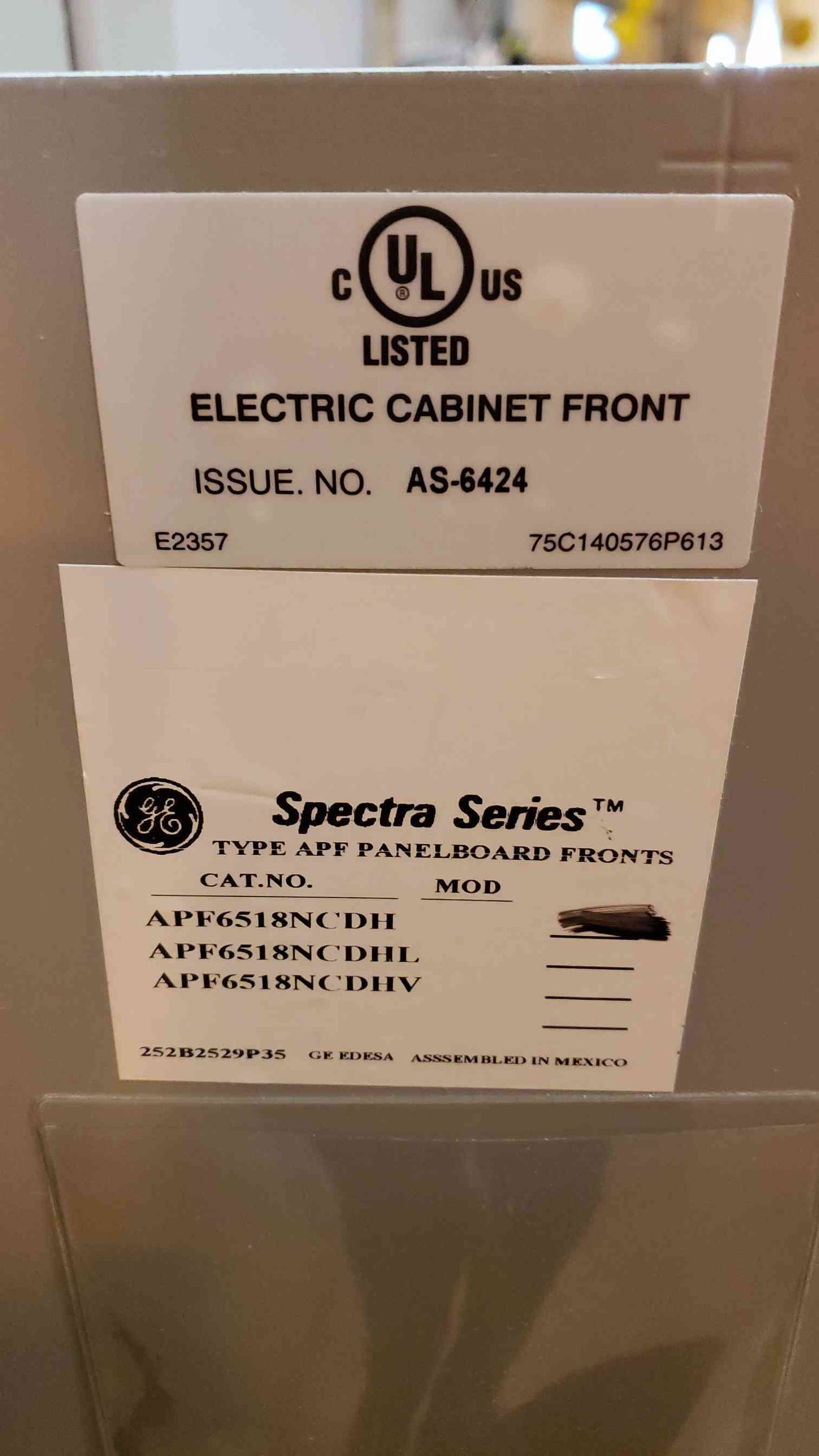 GE Spectra RMS 480Y/277 3PH 4W Unpopulated Breaker Enclosure Panelboard (SKU: 107076)