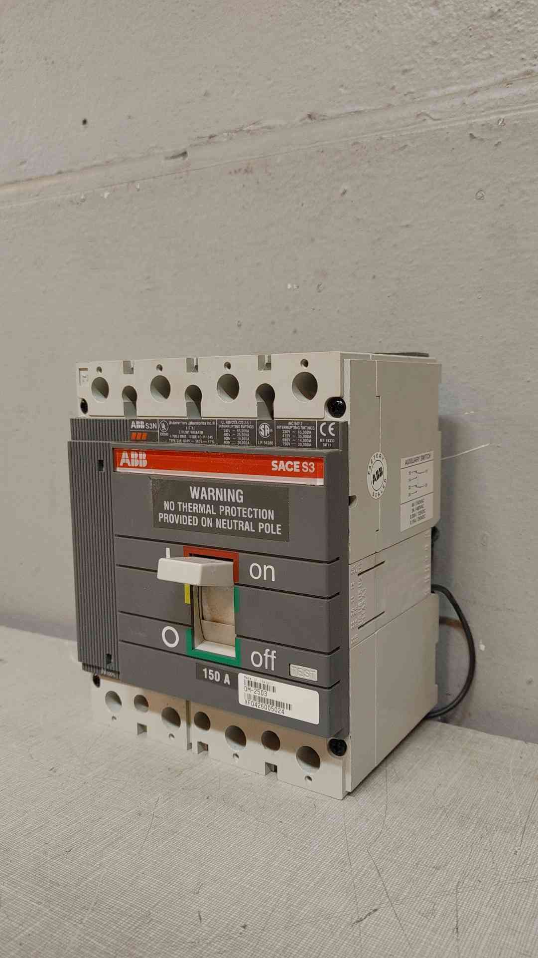 ABB 150A 4 Pole Circuit Breaker 0M-2503