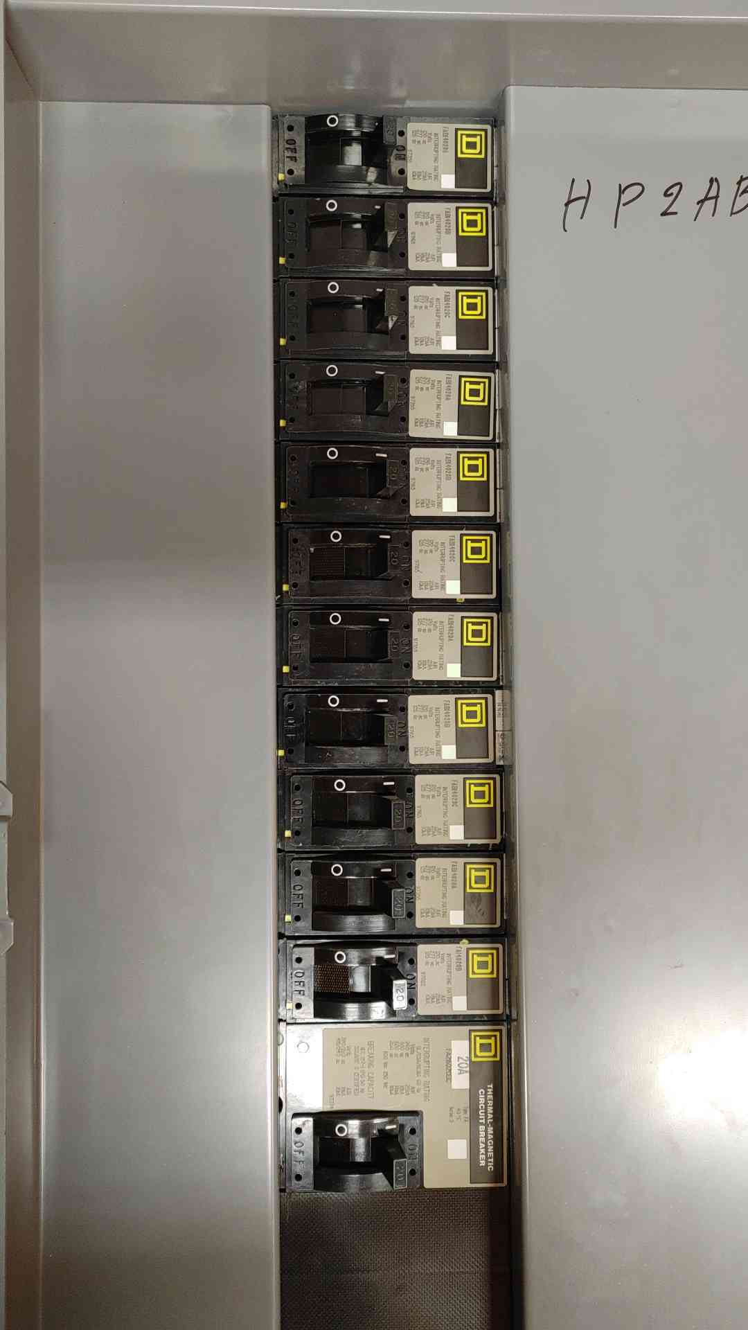 Square D I-Line Breaker Panelboard 600A 480Y/277V 3PH 4W 21 Breakers