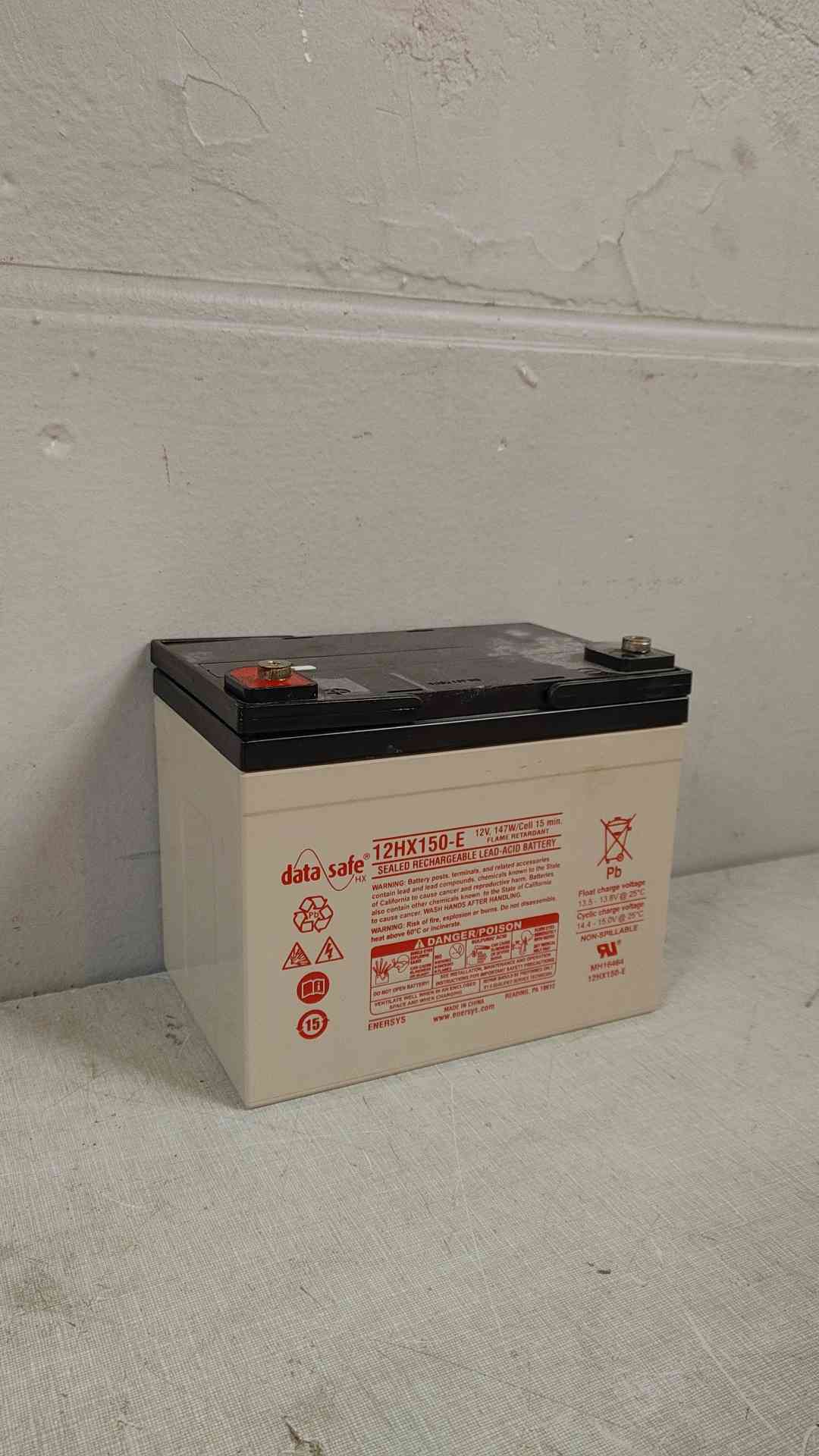 38A DataSafe Lead Acid Battery 12V 147W/Cell 12HX150-E 2019