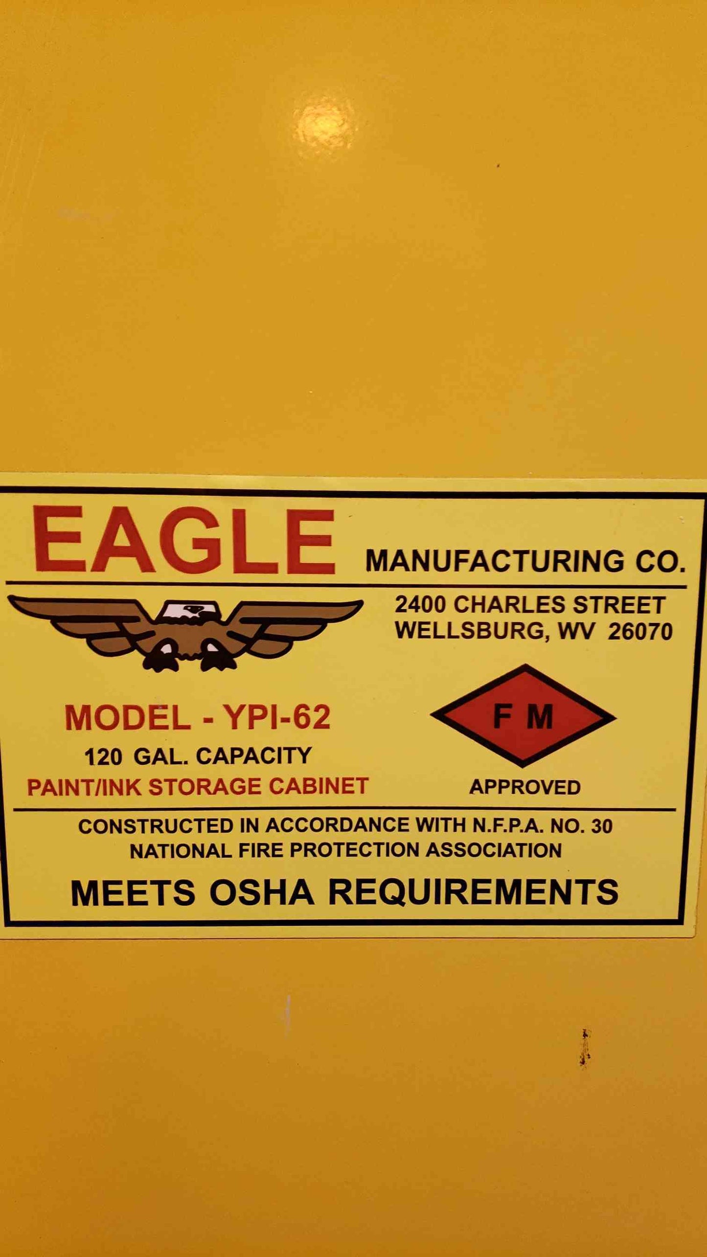 Eagle 120 GAL. Flammable Storage Cabinet YPI-62 (SKU: 107729)