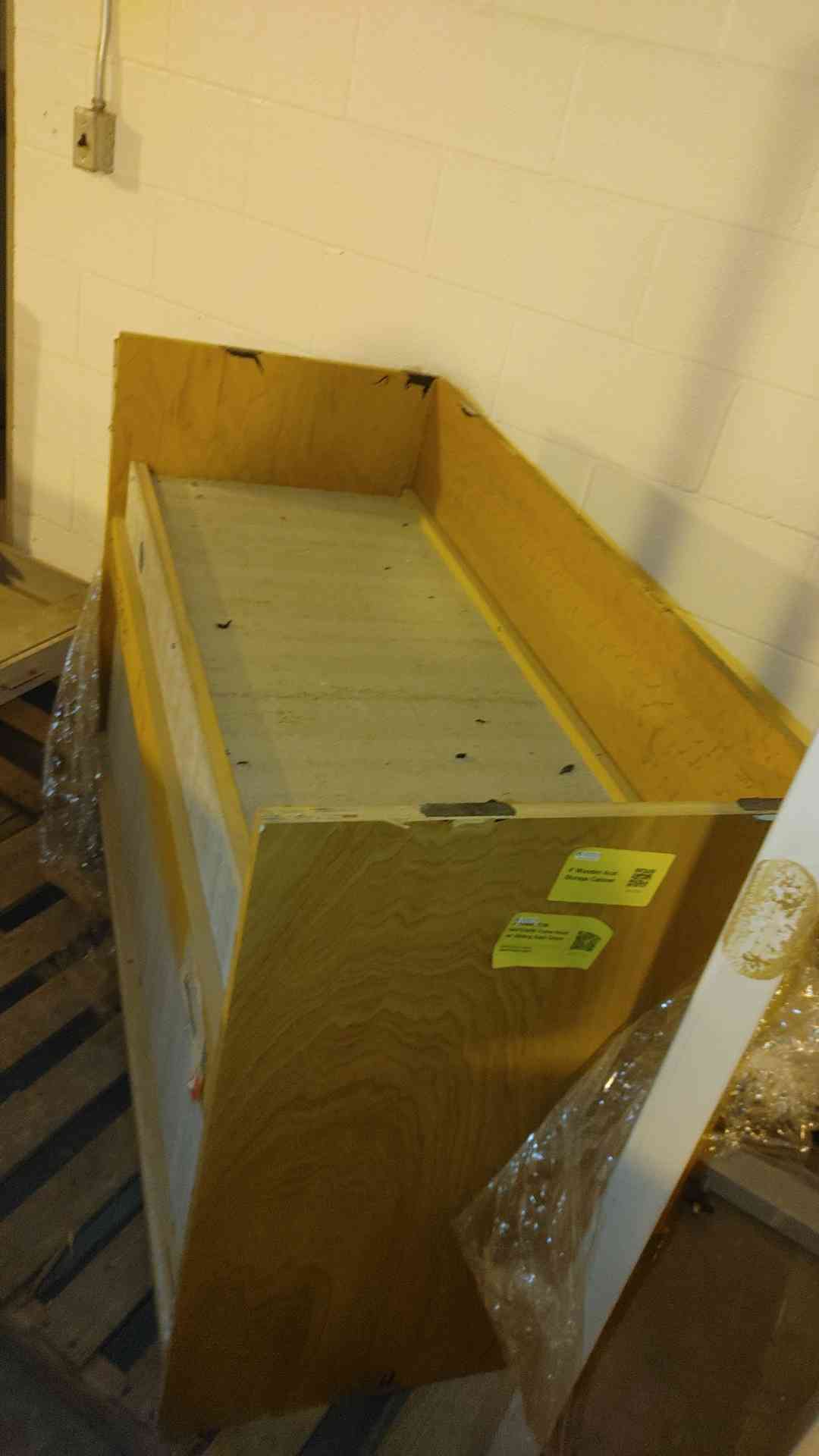 4' Wood Lab Casework Bench Rated for Acid Storage