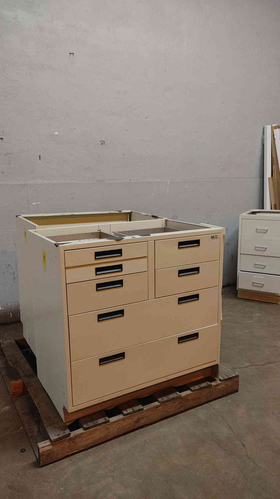 3' Lab Crafters All Drawers White Metal Lab Casework Standing Height (108361)