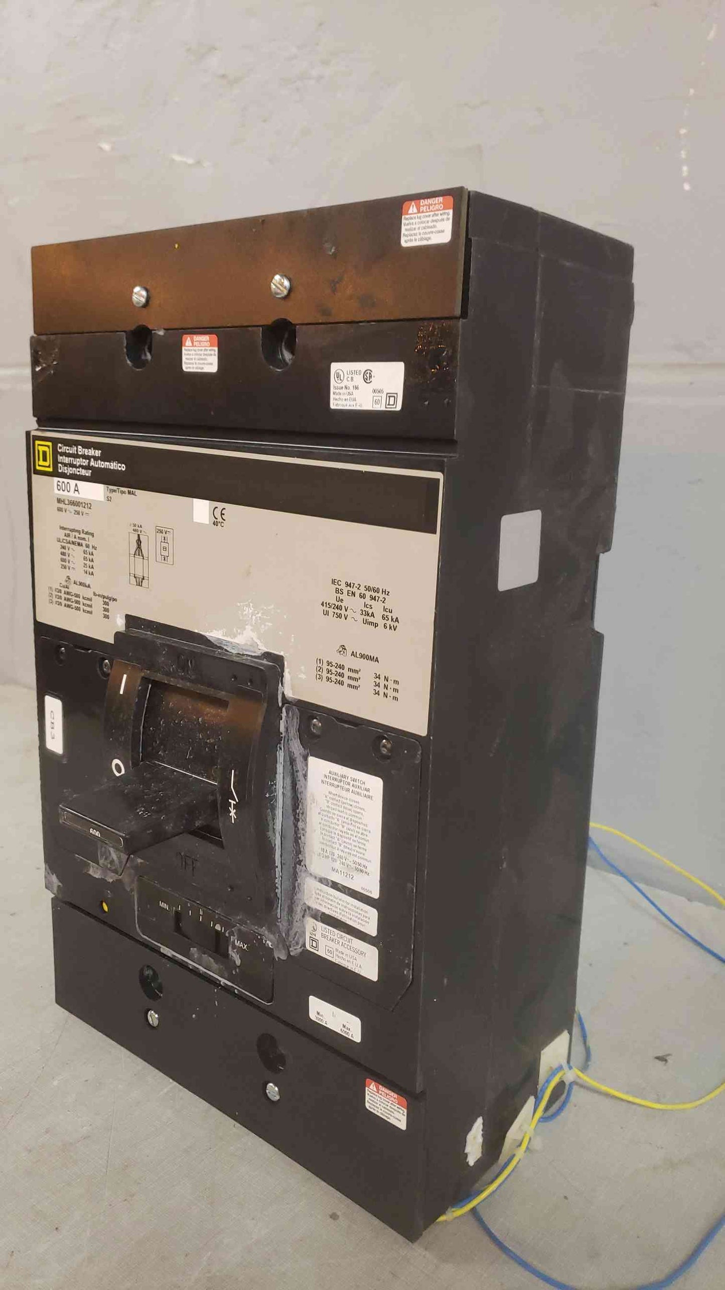 Square D Circuit Breaker 600A MHL366001212 (108499)
