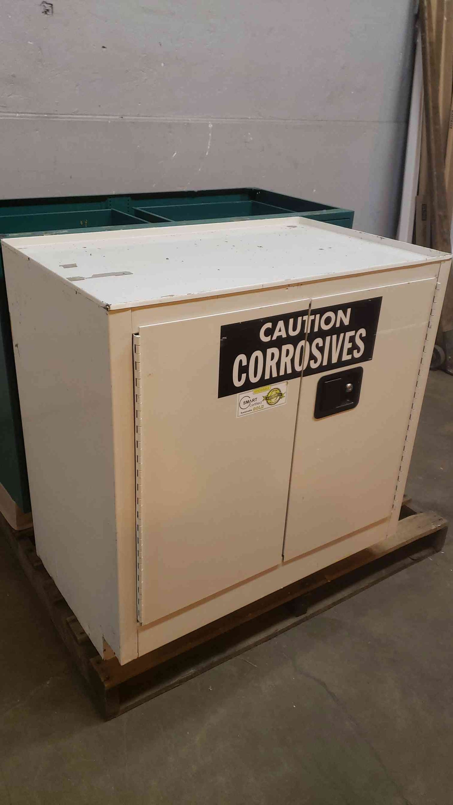 Securall Chemical Corrosives Cabinet 3' 24 Gallon Metal Casework (108514)