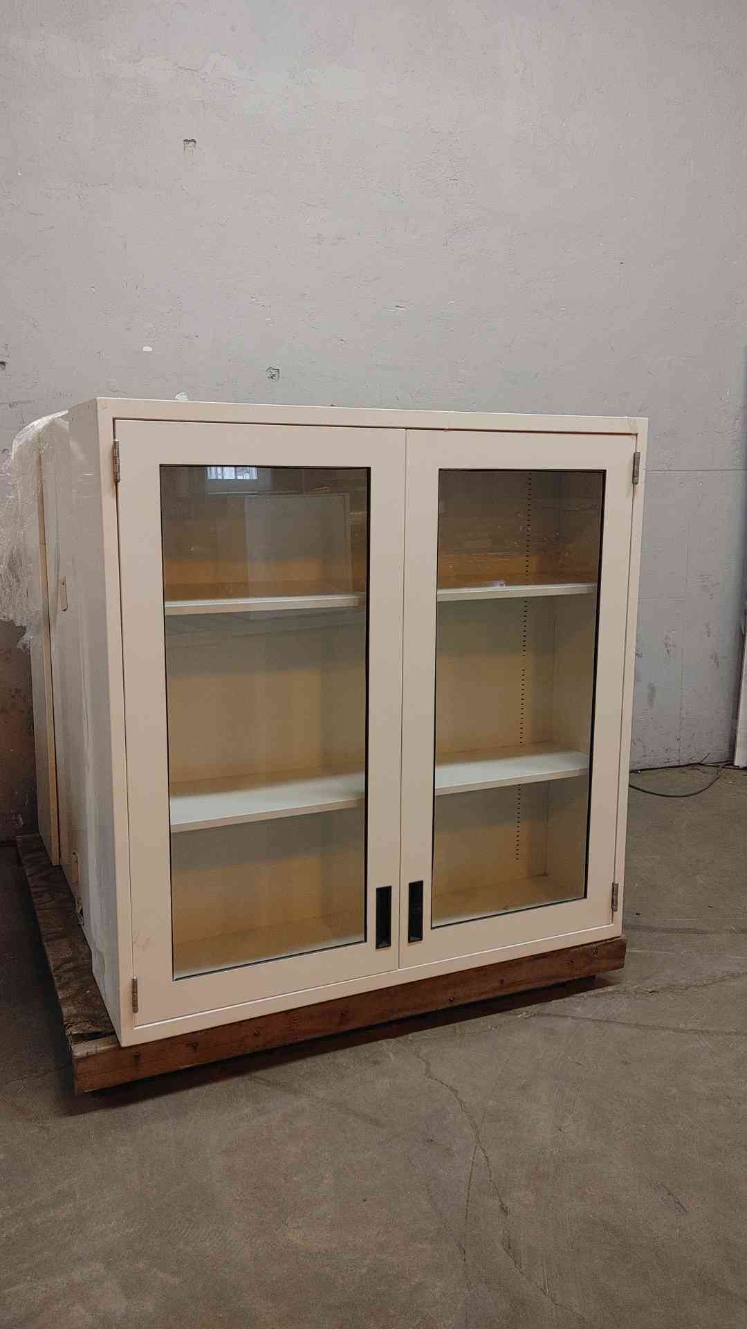 4' Tall Recessed Dual Glass Door Overhead Casework (108699)