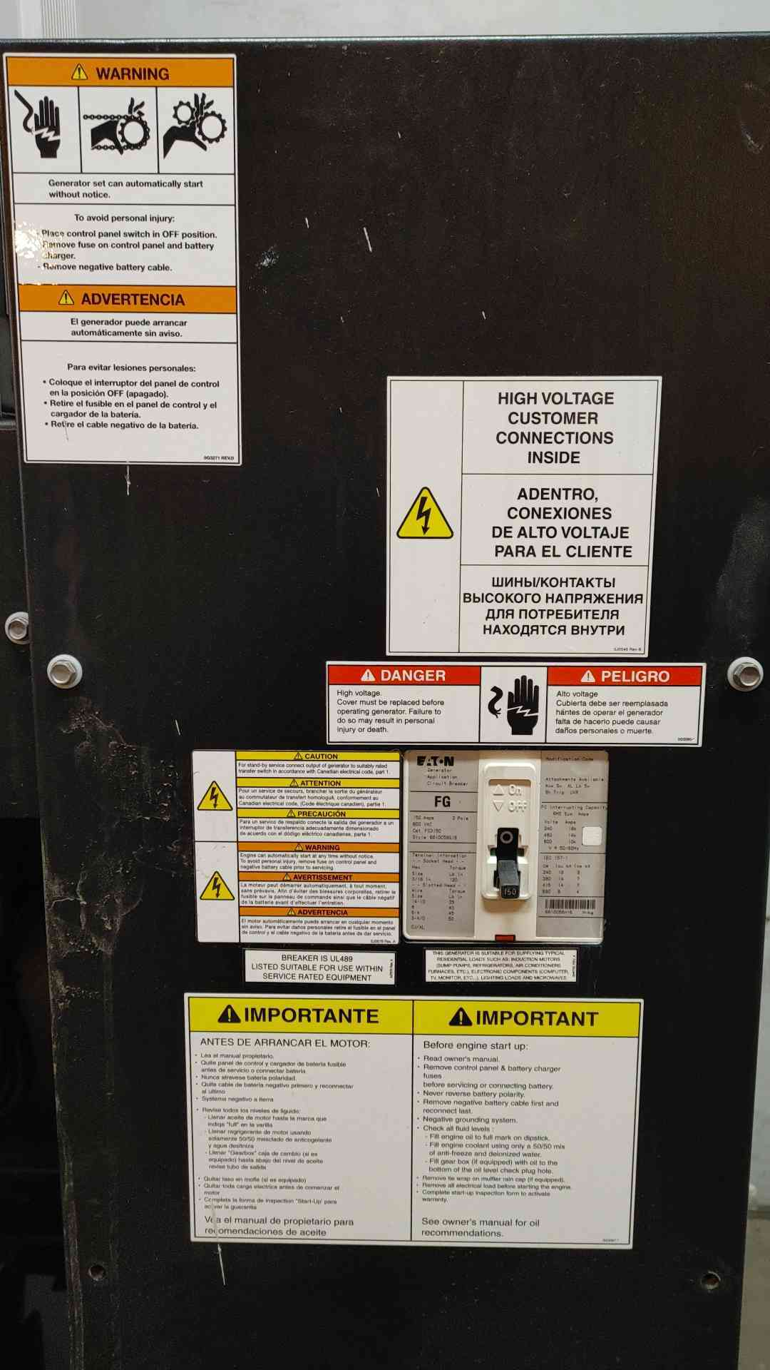 30KW Generac Generator 120/24 V 1Ph '15 Diesel 202 Hrs TESTED (109105)