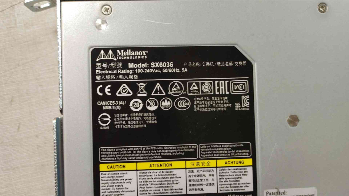 *Pickup Only* Mellanox Technologies SX6036 (109143)