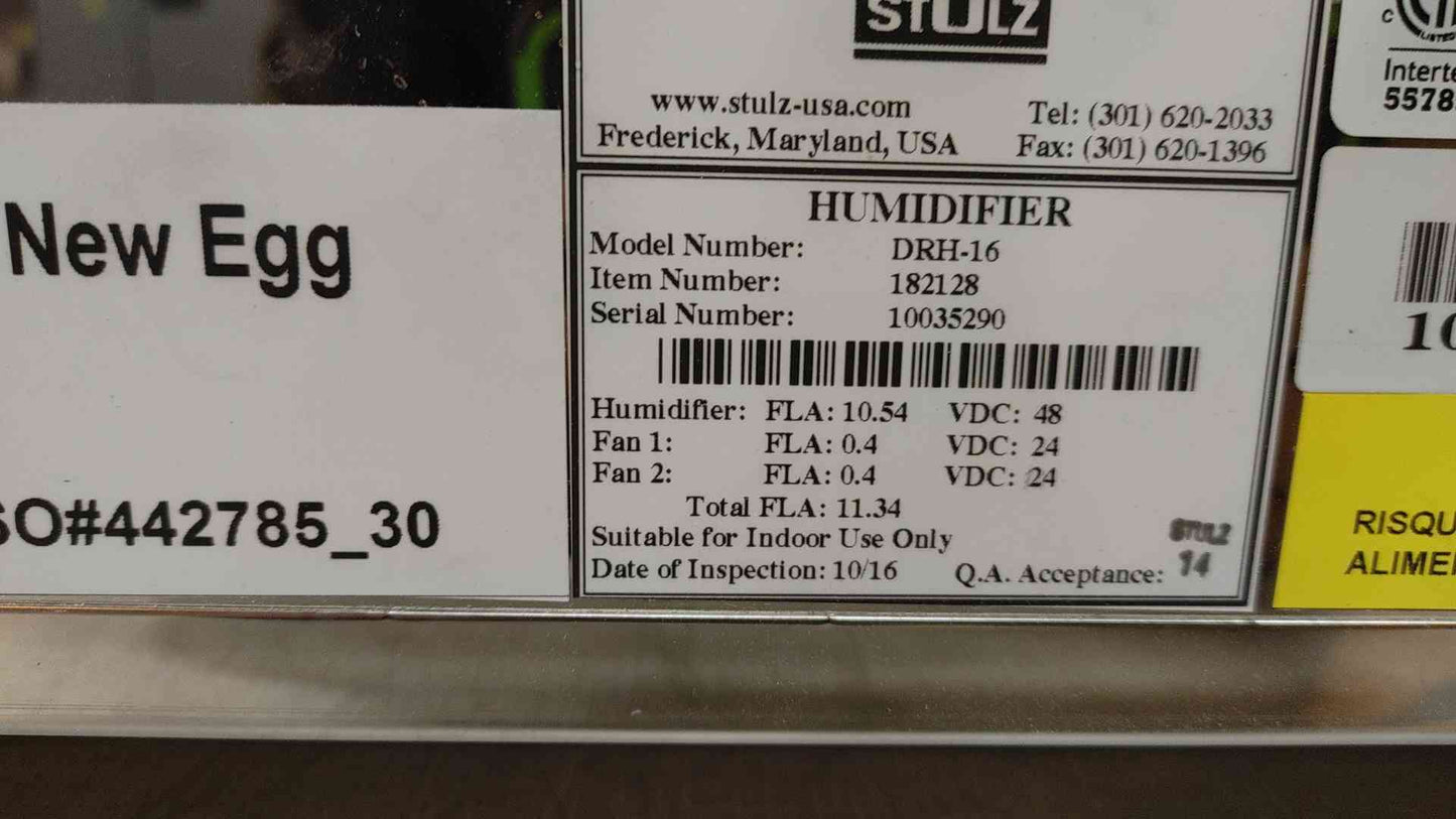 Stulz Humidifier And Drip Pan DRH-16 (109157)