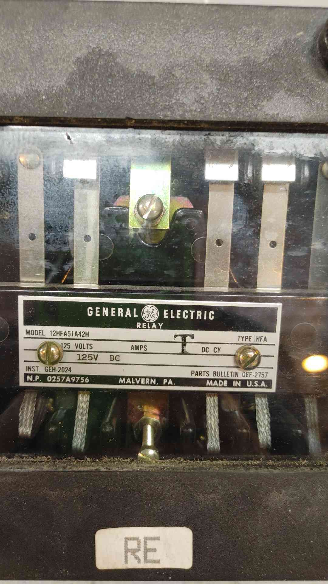 General Electric HFA Multi-Contact Auxiliary Relay model 12HFA51A42H