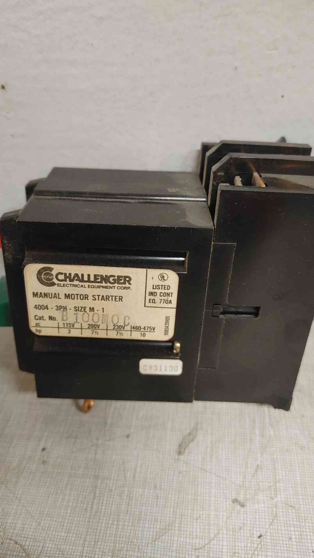 Challenger Manual Motor Starter B100M0C (109360)
