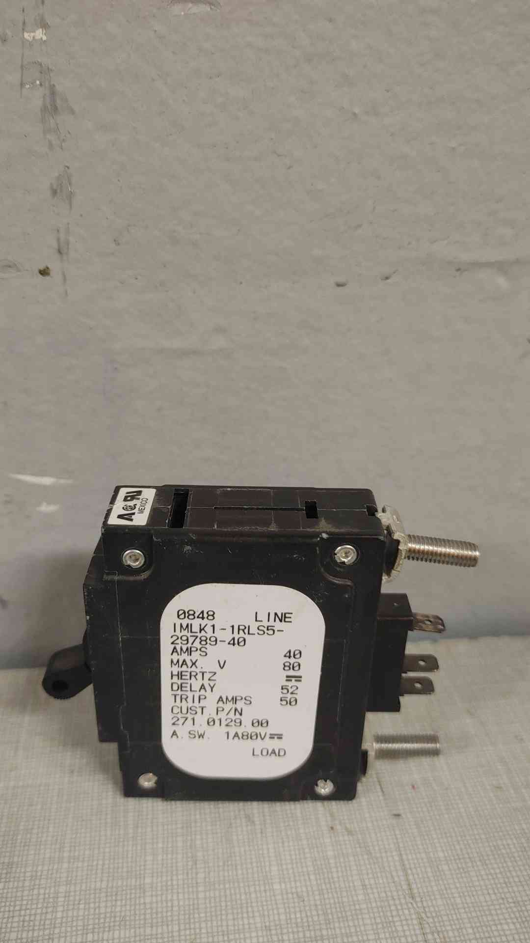 Airpax 40 Amp 1 Pole Circuit Breaker *Pickup Only*