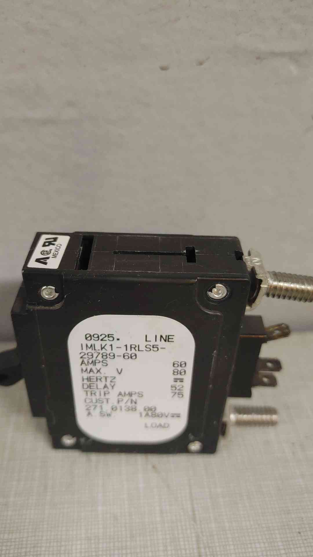 Airpax 60 Amp 1 Pole Circuit Breaker *Pickup Only*