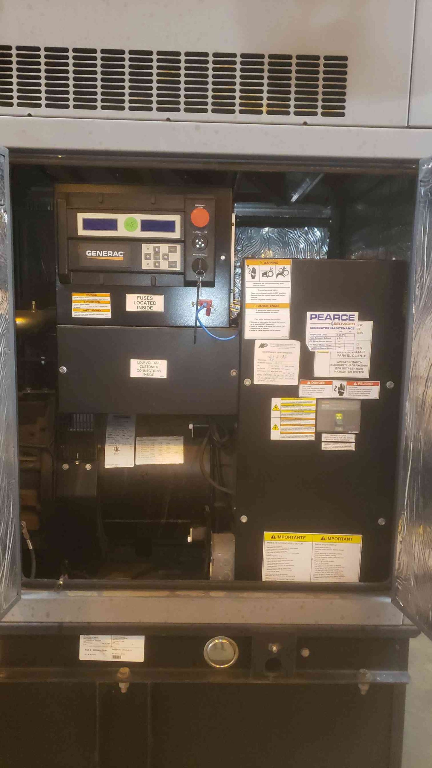15KW GENERAC SD15 1PH 120/240 62A Diesel 340.2 HRS. (SKU: 109690)