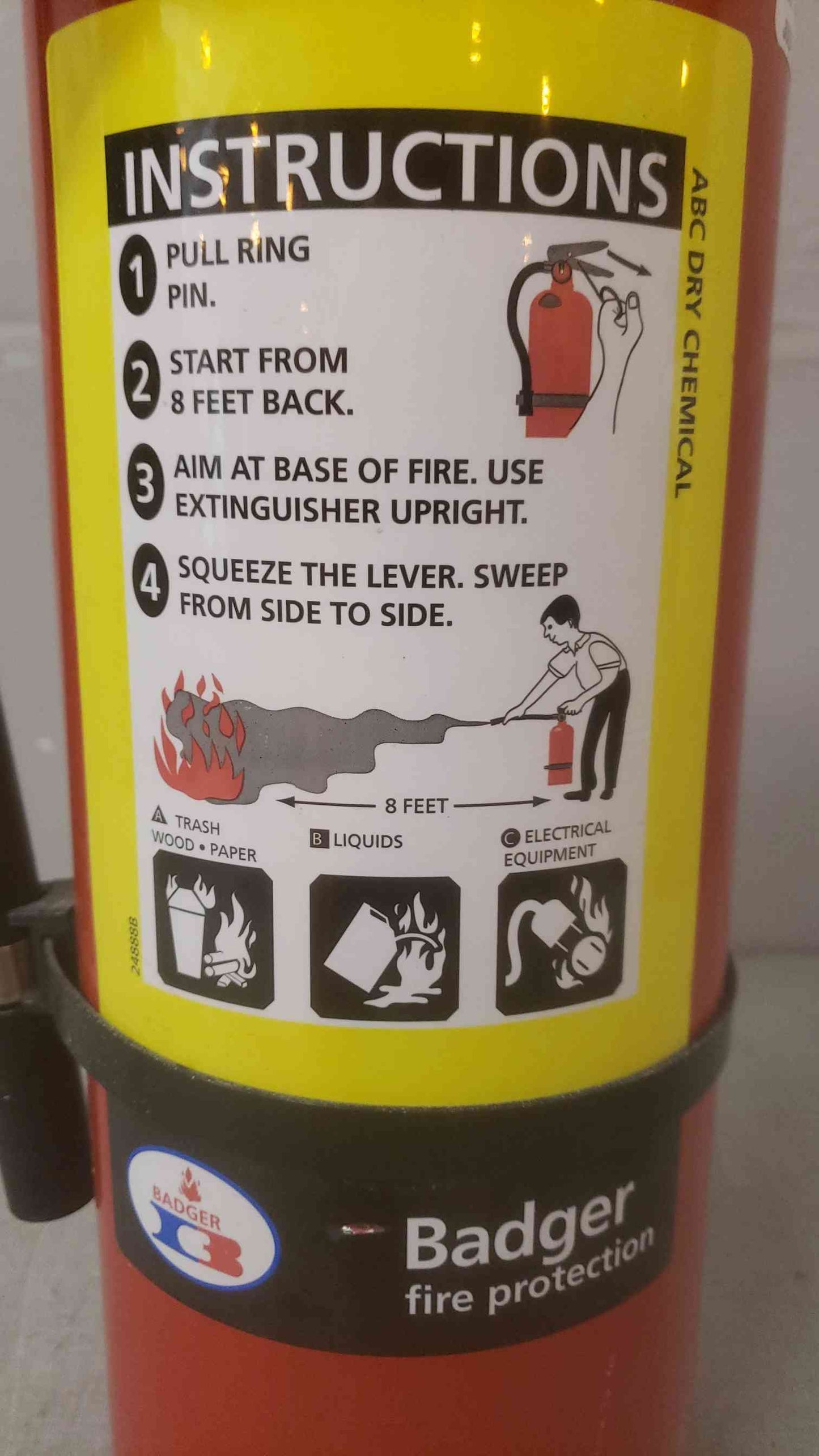 Badger ABC Dry Chemical B10M Out of Service Commercial Fire Extinguisher (SKU: 109894)