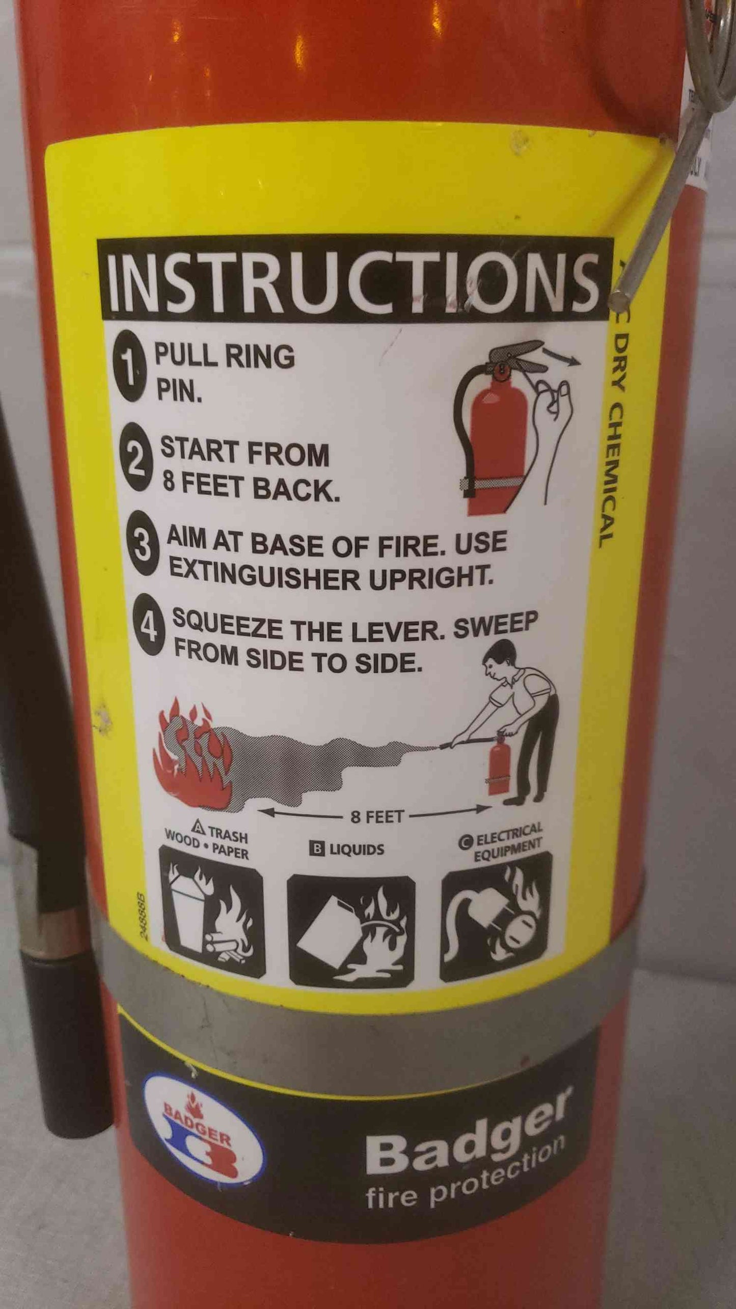 Badger ABC Dry Chemical Fire Extinguisher B10M Out of Inspection (SKU: 109898)