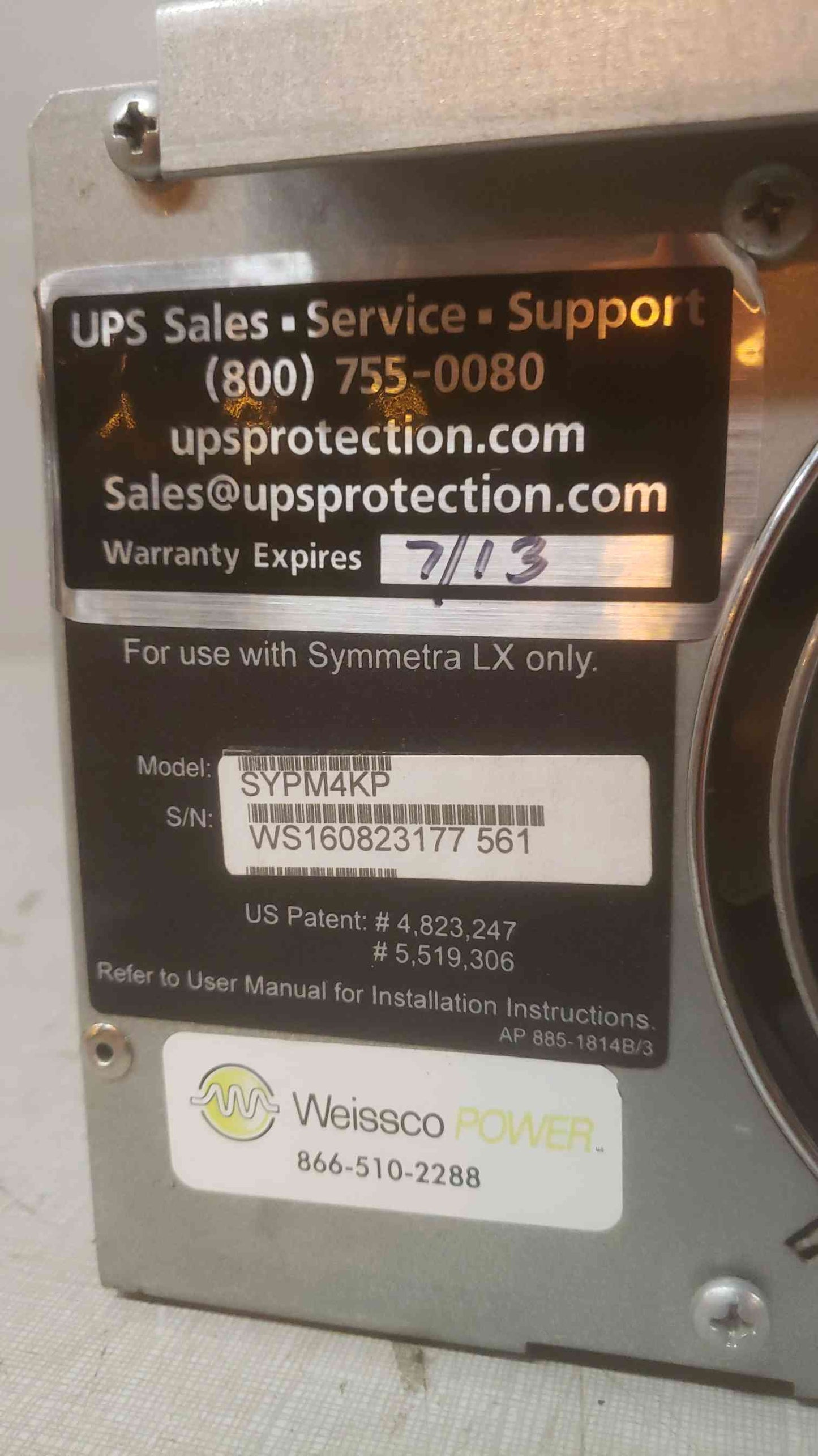 AS-IS APC Symmetra LX Power Module SYPM4KP AS-IS (SKU: 109910)