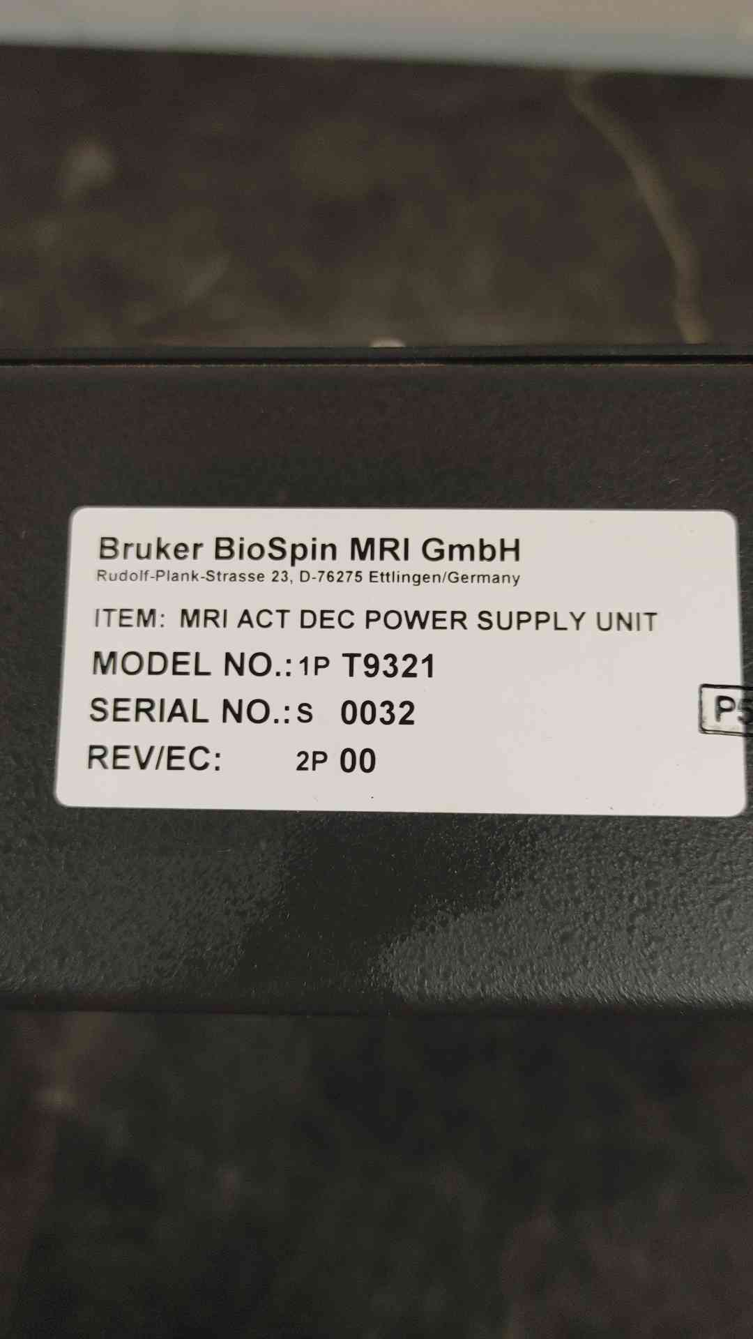 Bruker T9321 MRI ACT DEC Power Supply Unit(SKU:110124)