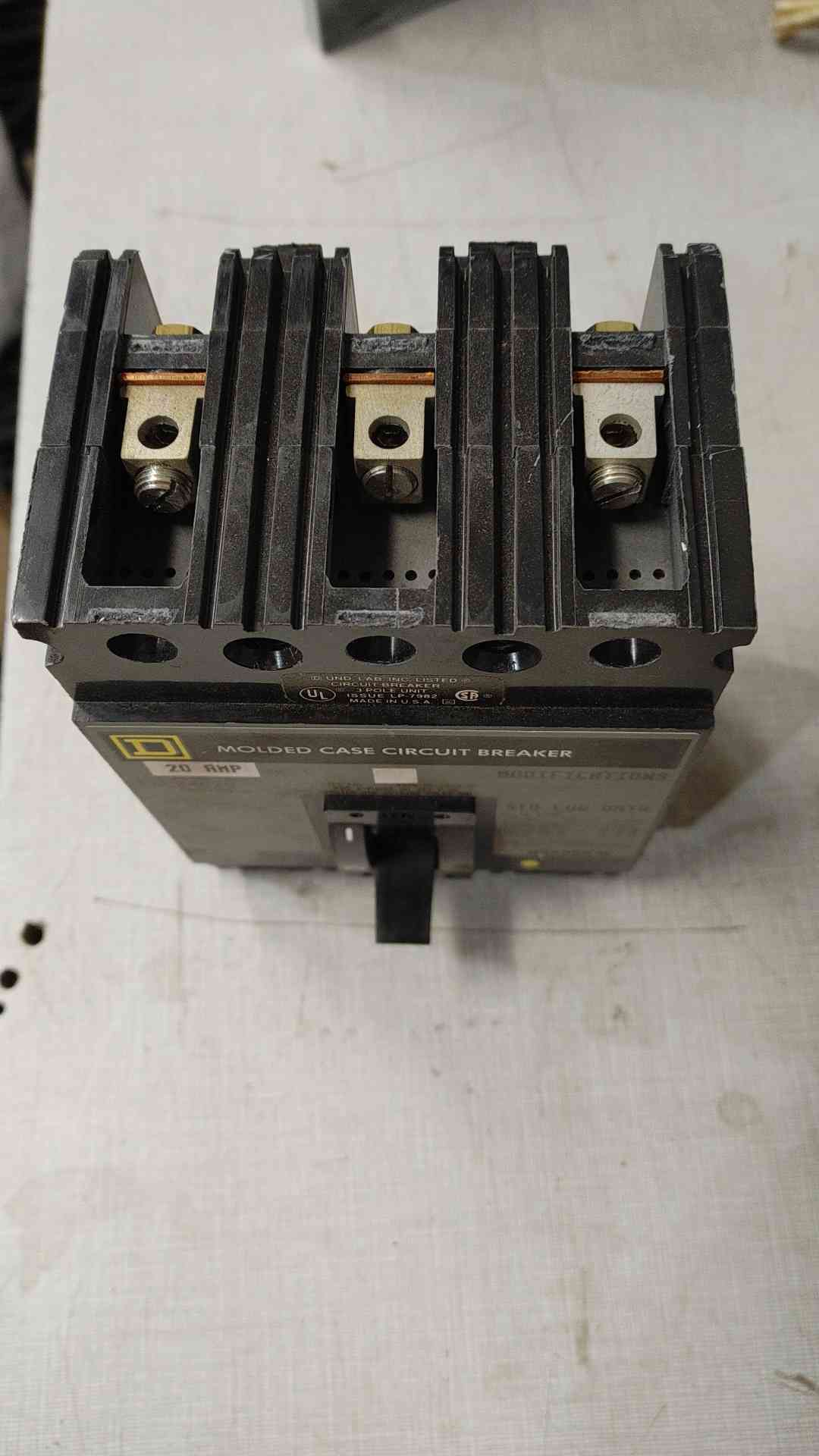 SQUARE D 20A Molded Case Circuit Breaker FAL34020(SKU: 111493)