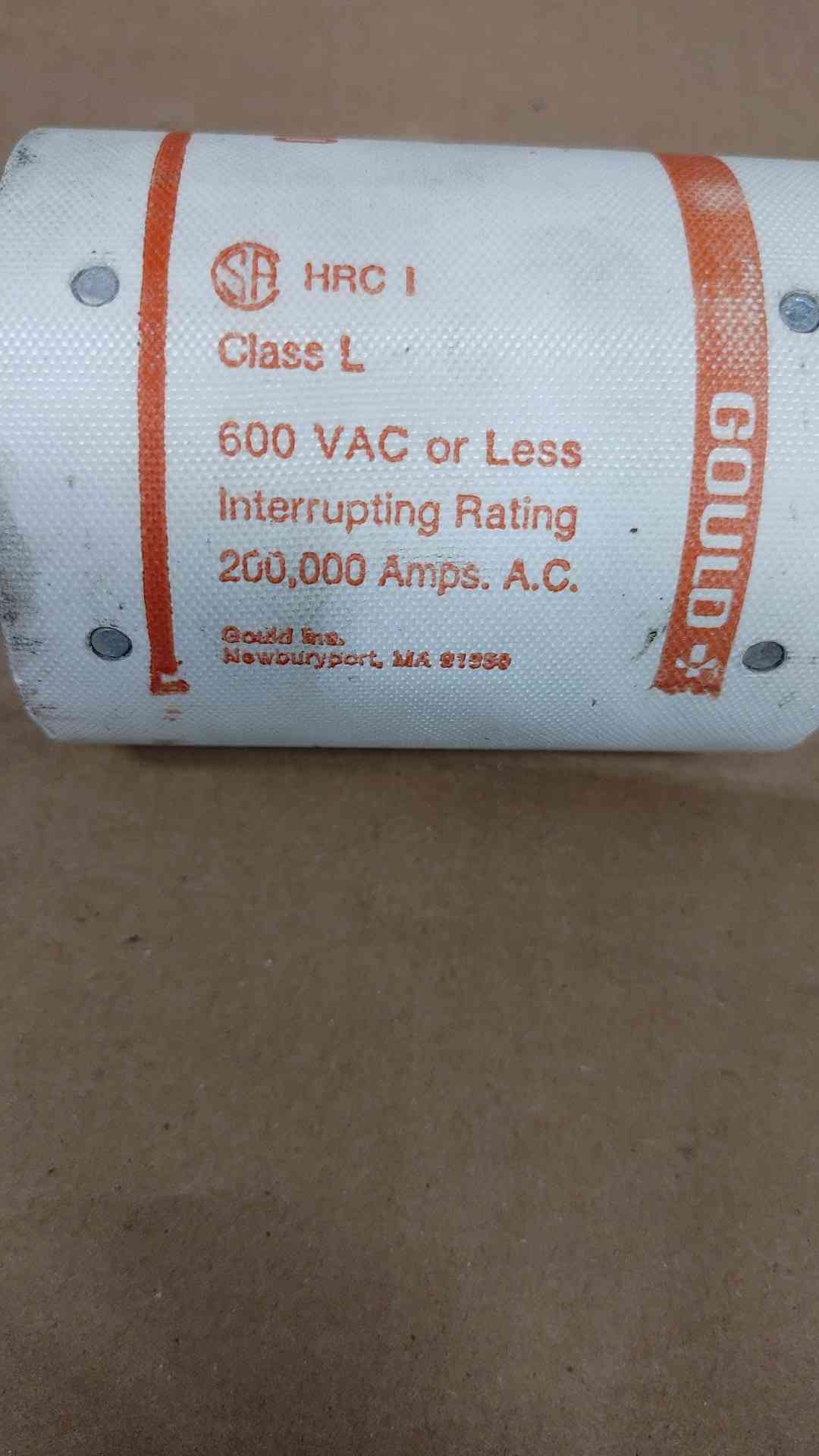Gould Shawmut A4BY1600 Amp-Trap Class L Fuse 1600A 600V Current Limiting Form 480